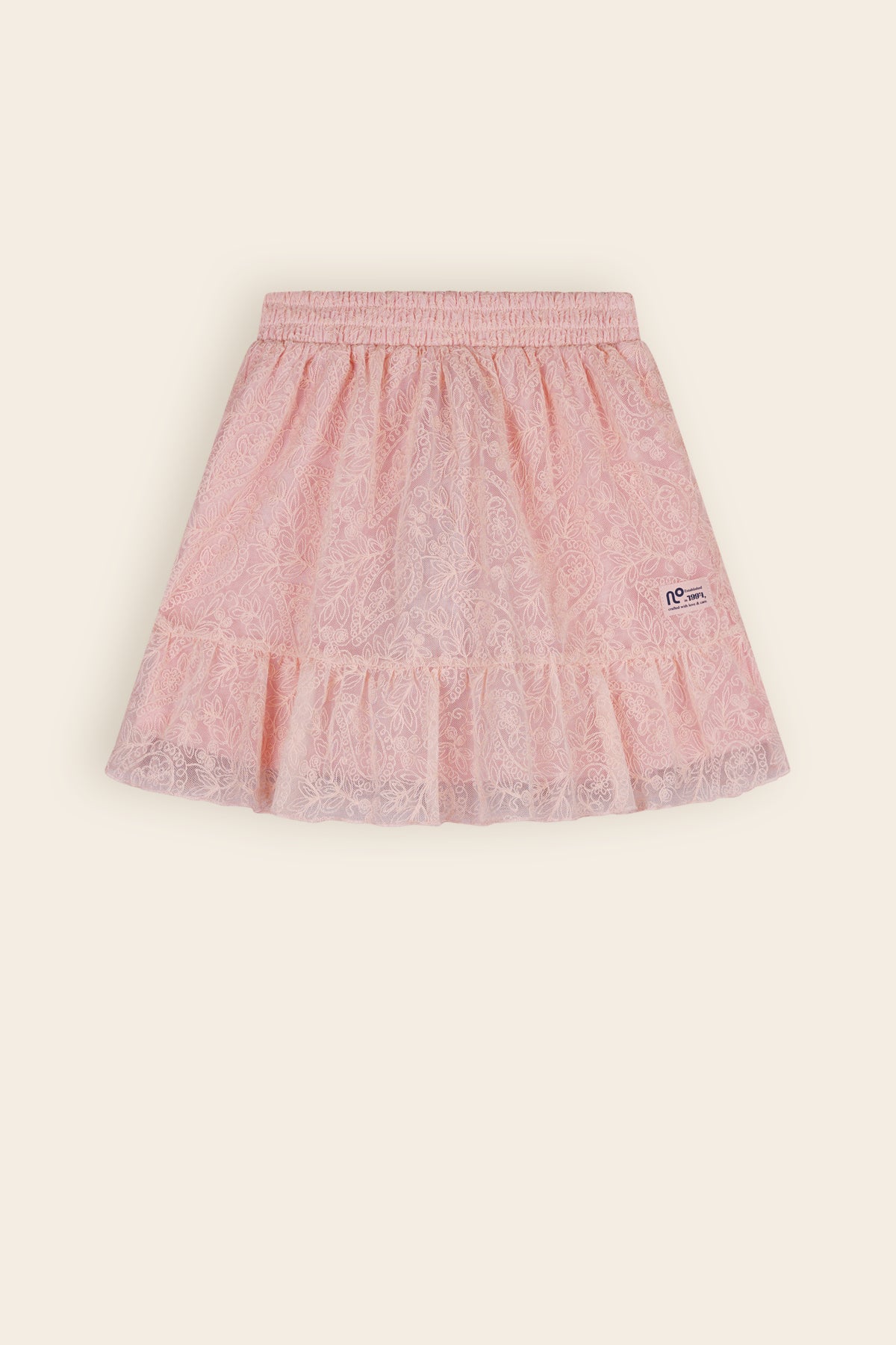 Satijnen Jas Rood & Geborduurde Mesh Rok Oud Roze