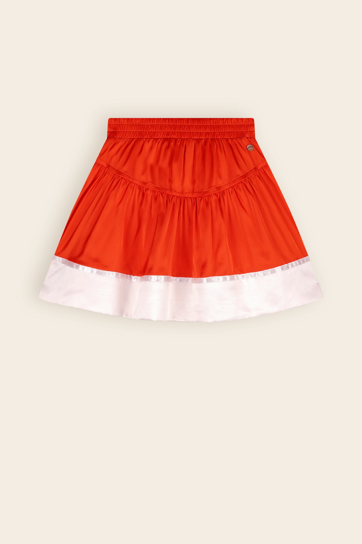Nika Satin Skirt Red