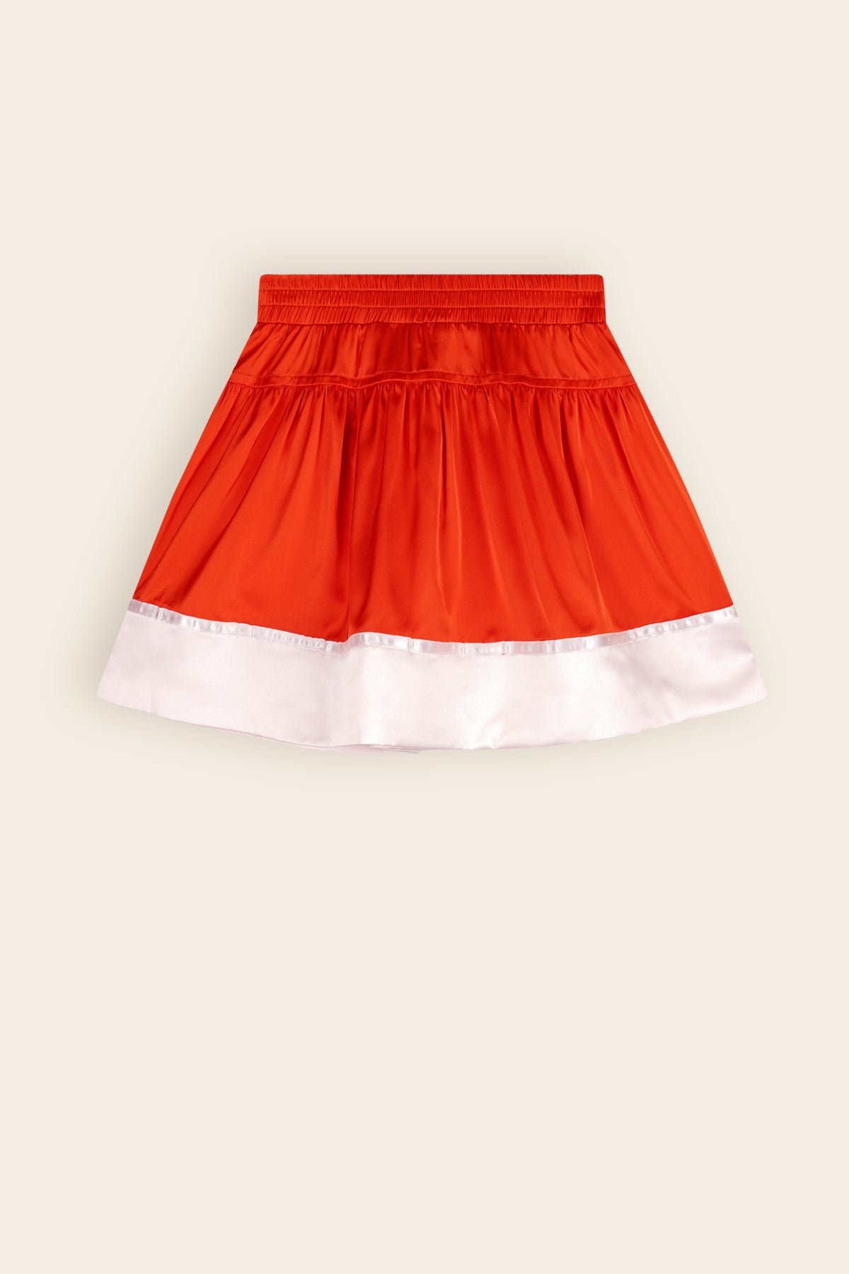 Nika Satin Skirt Red