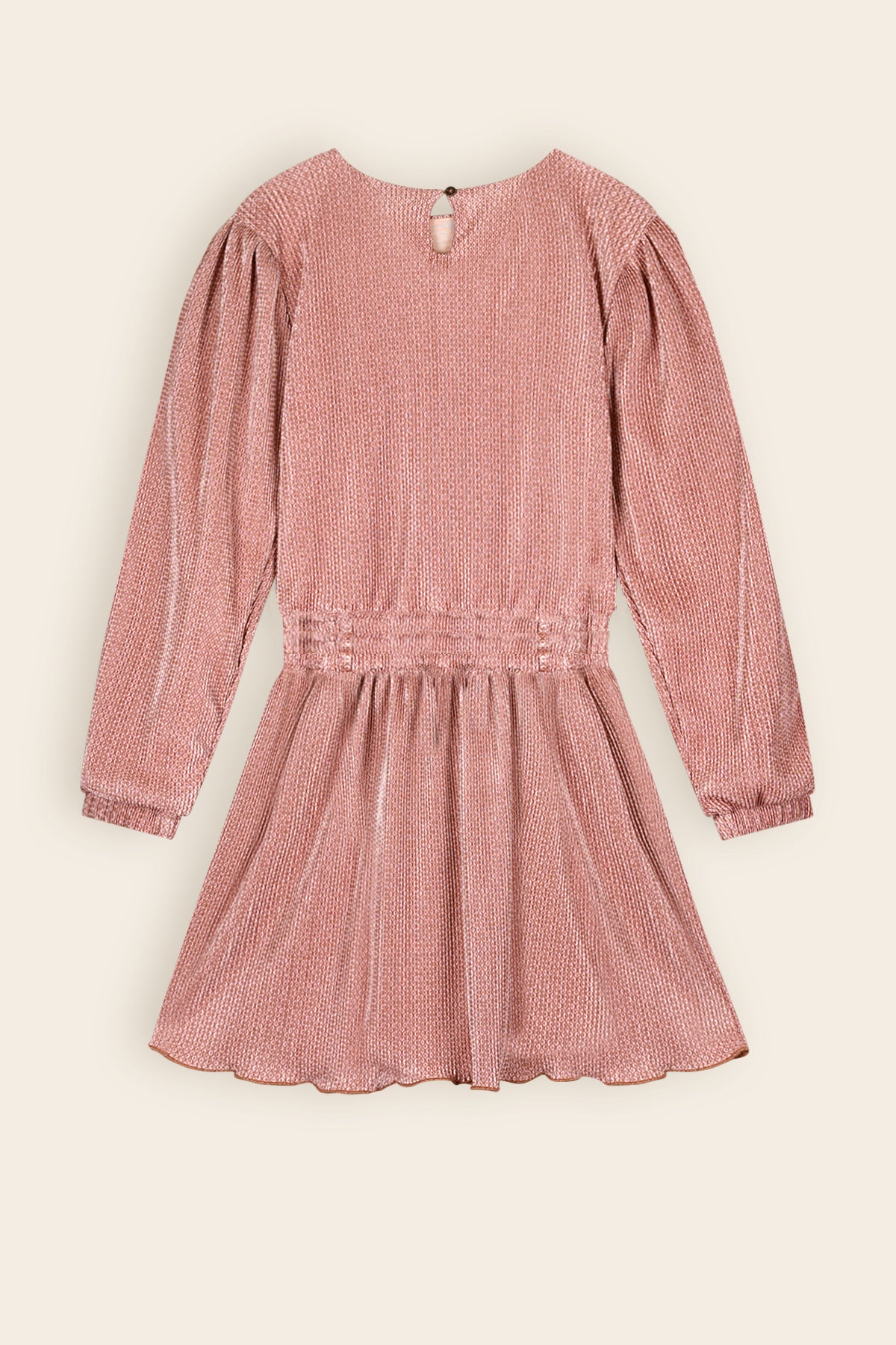 Miron Printed Pleated Dress Taupe