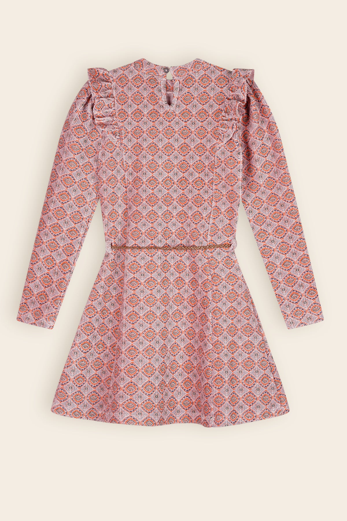 Max Printed Velor Rib Jersey Dress Soft Pink AOP