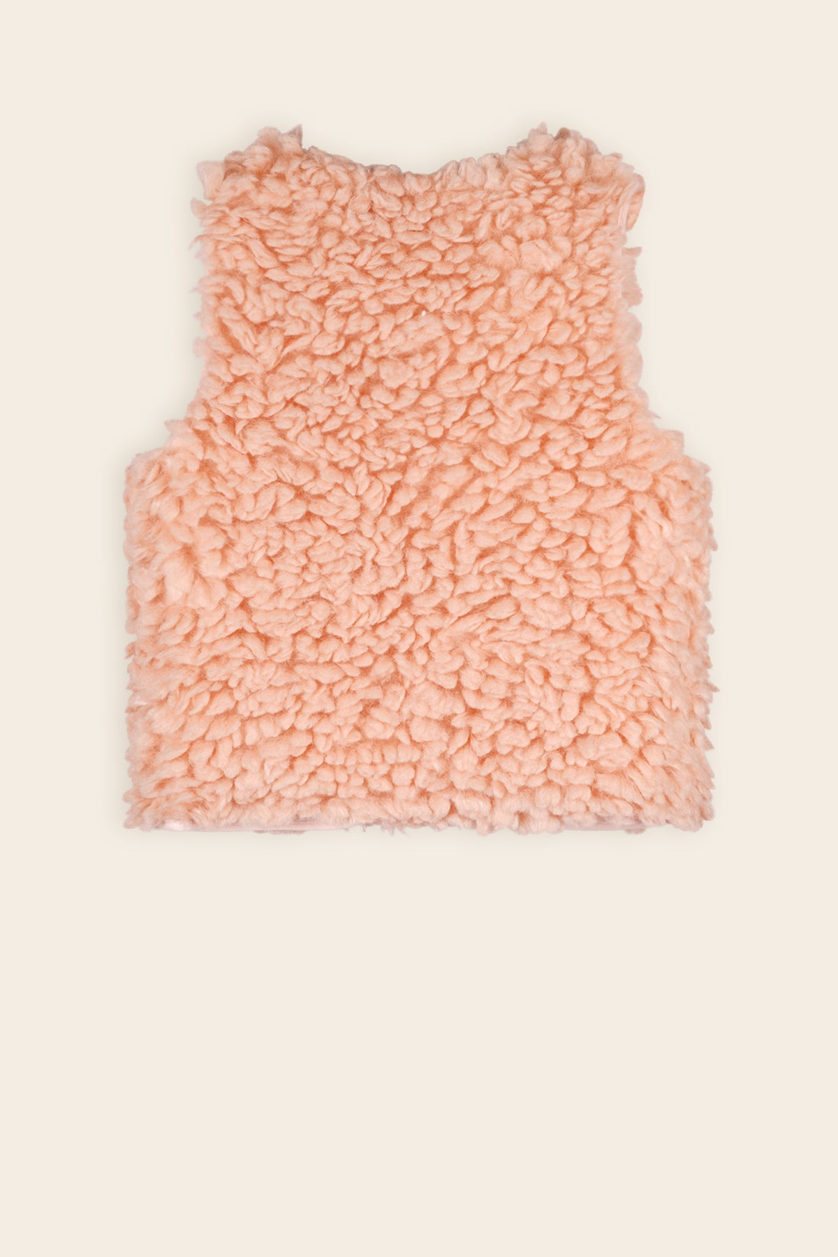 Katya Fluffy Reversible Gilet Soft Pink