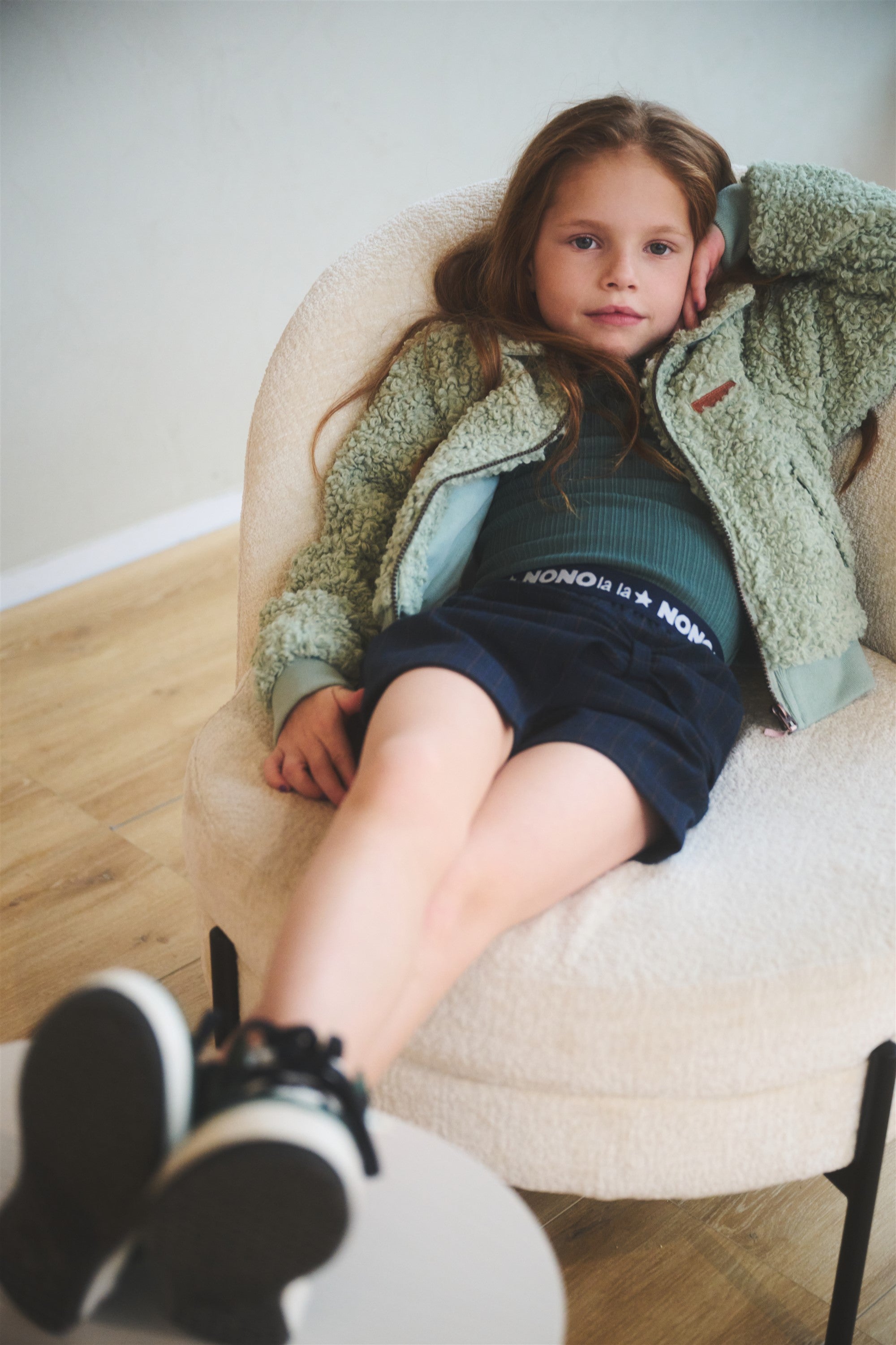 Dovy Curly Fur Inner Jacket Green