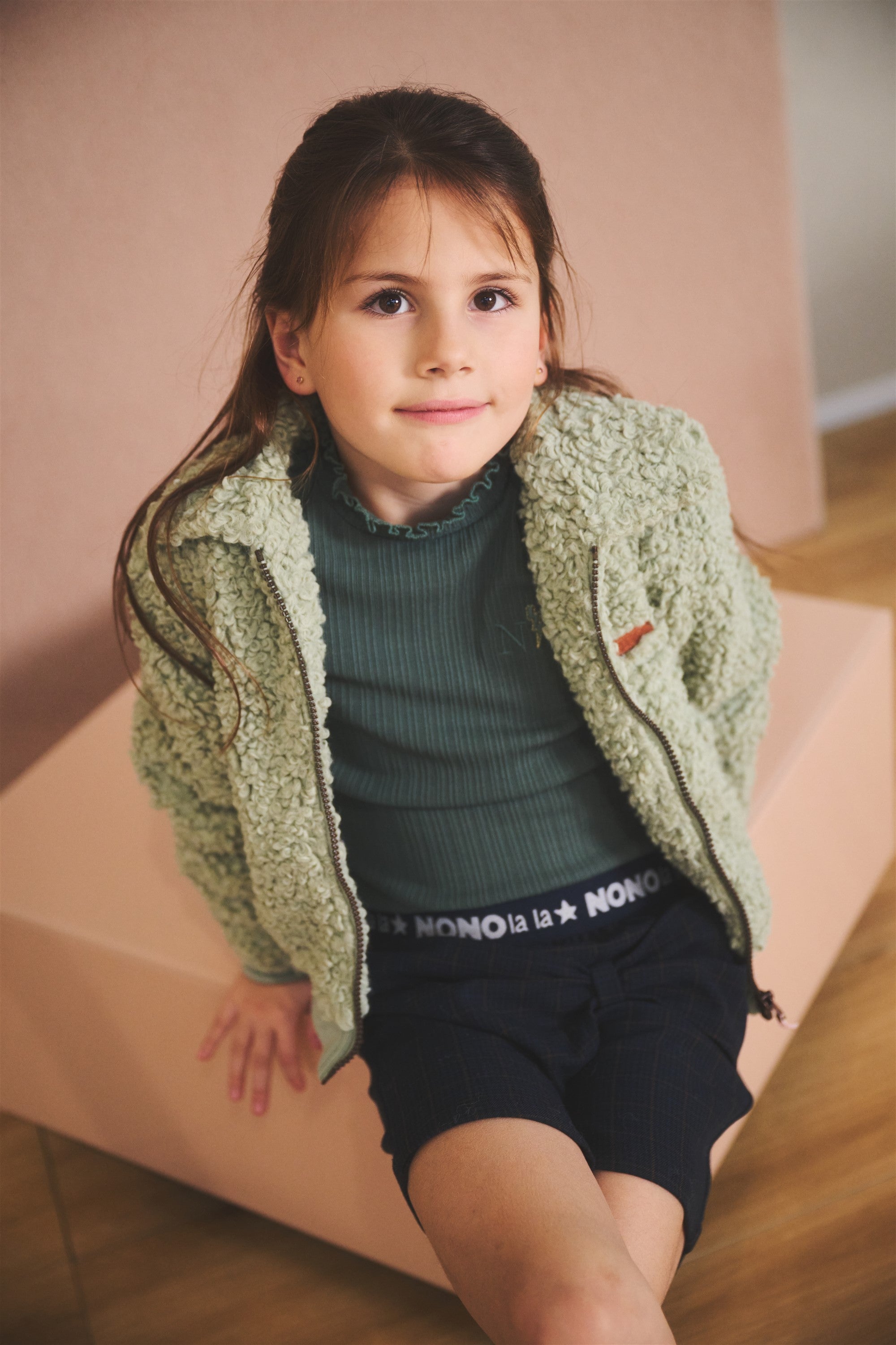 Dovy Curly Fur Inner Jacket Green