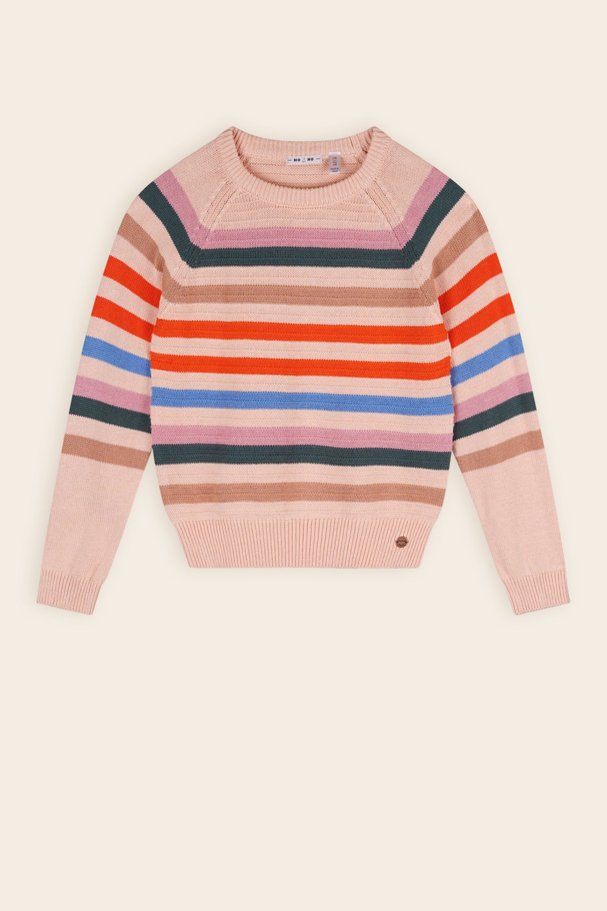 Gestreepte Trui Multikleuren & Palazzo Broek Rood