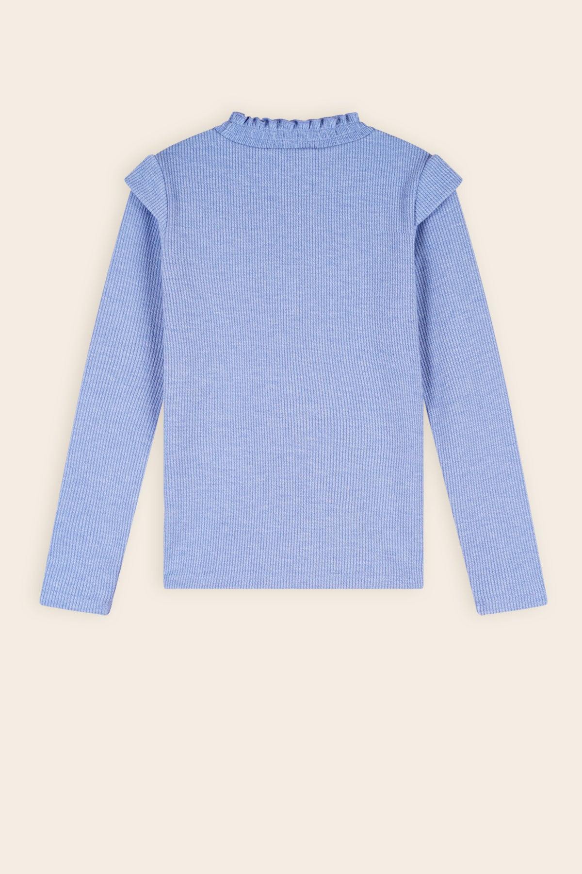 Kina Melange Rib Jersey Tshirt Blue