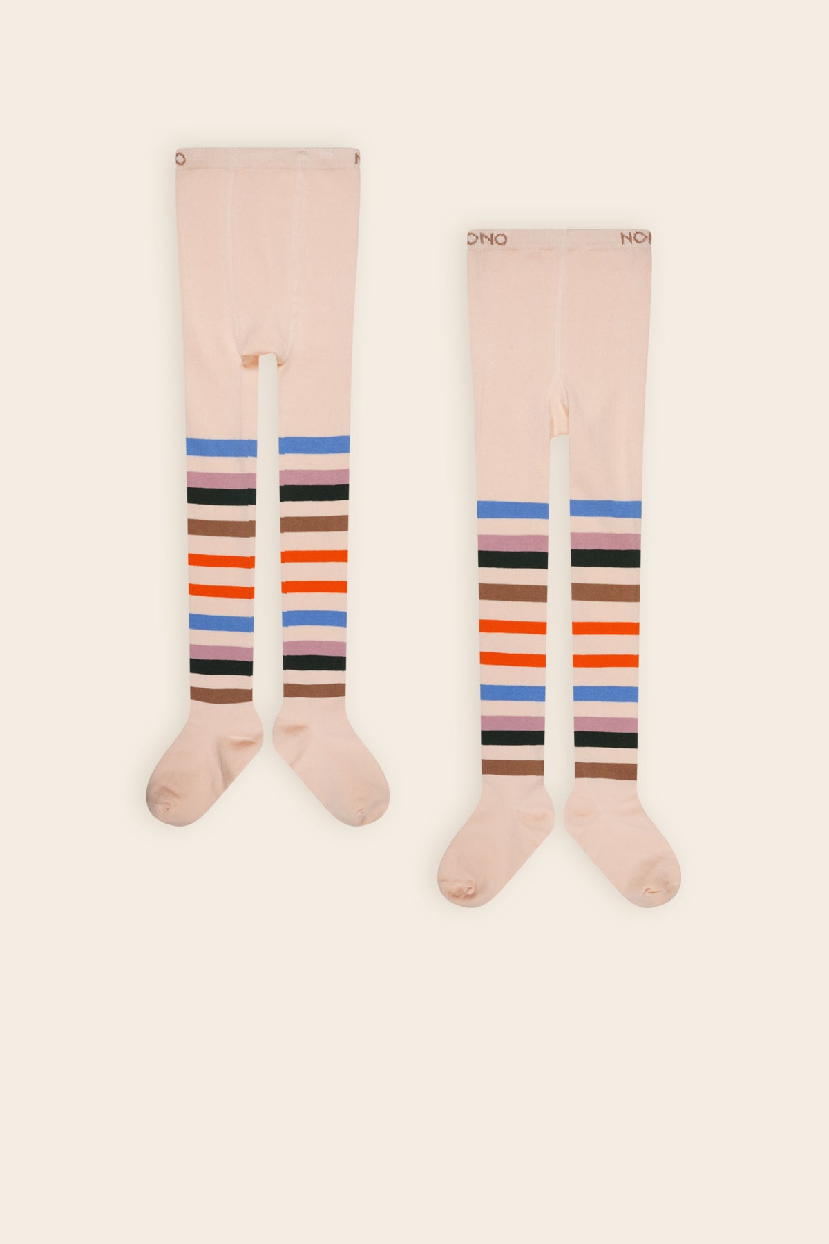 Rachel Striped Tights Soft Pink