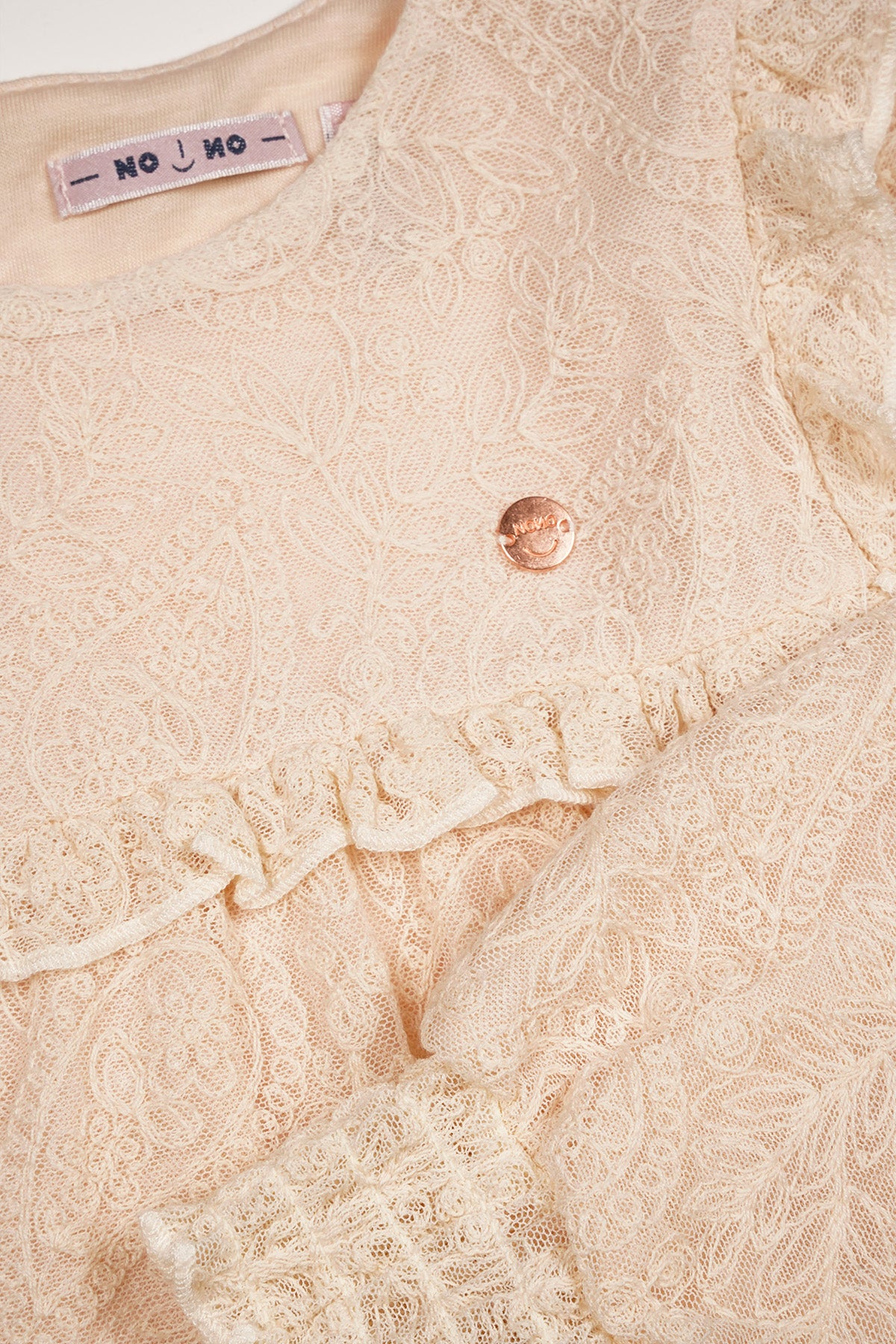 Tirzy Geborduurde Mesh Blouse Ivoor