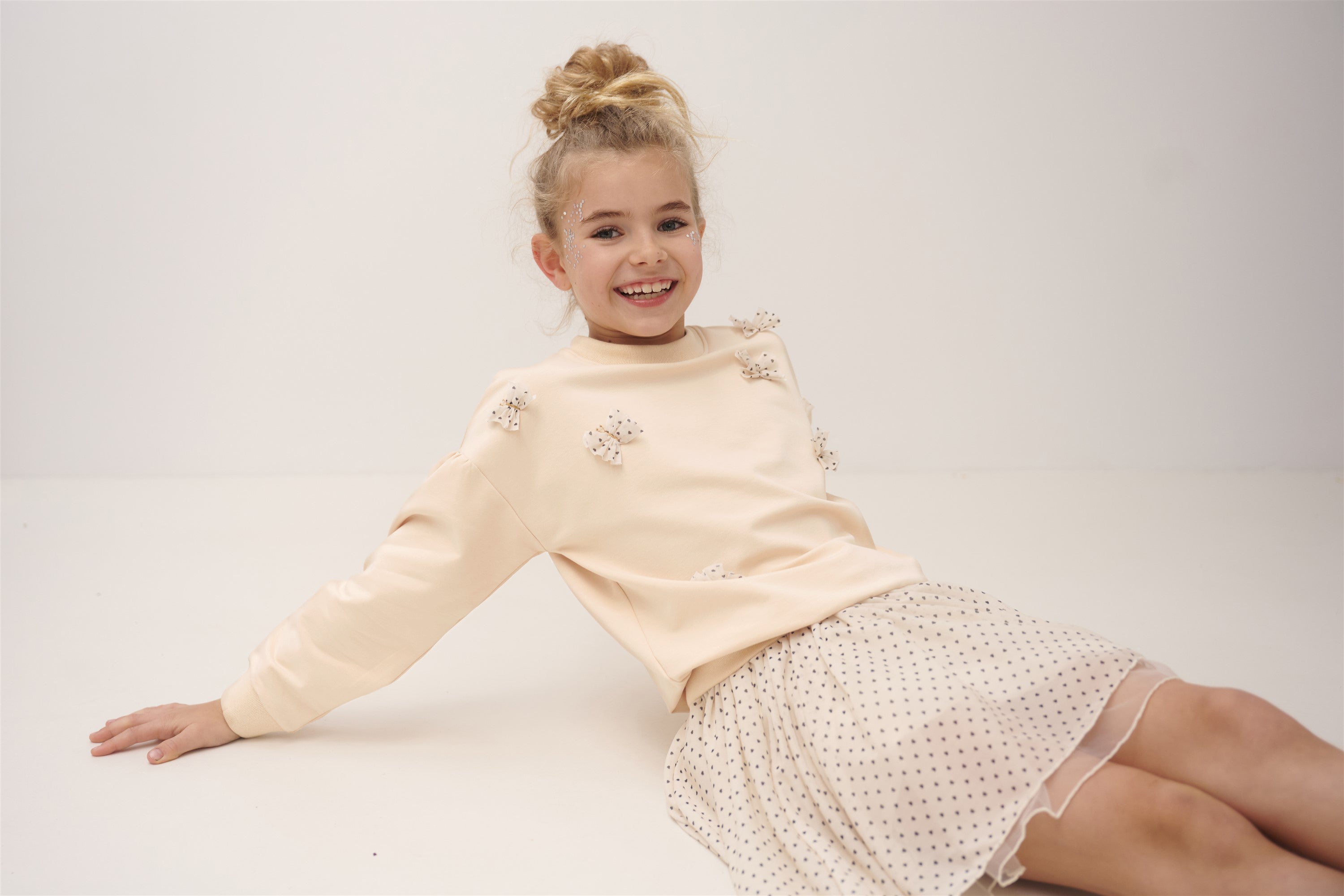 Kimas Sweater Vlinder Applicatie Ivoor