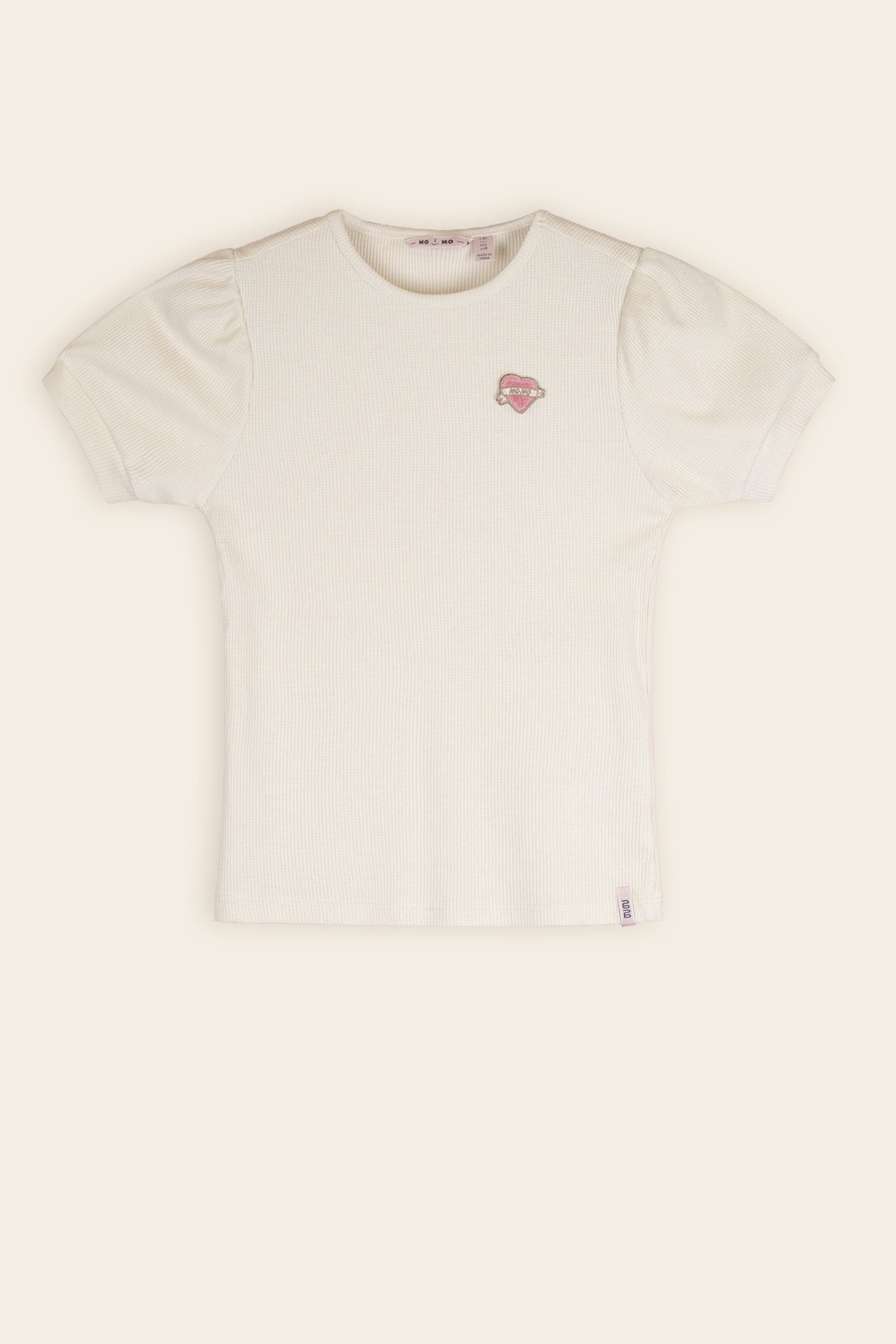 Kyoto Rib Jersey Lurex Tshirt Ivoor