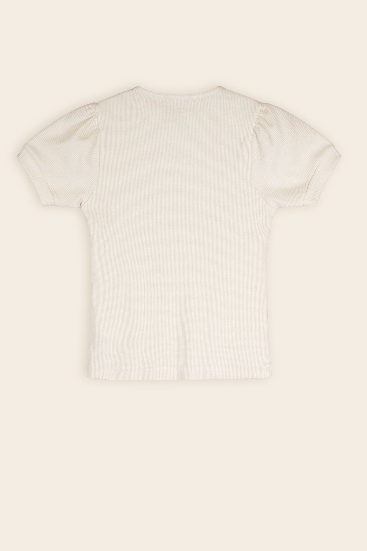 Kyoto Rib Jersey Lurex Tshirt Ivoor