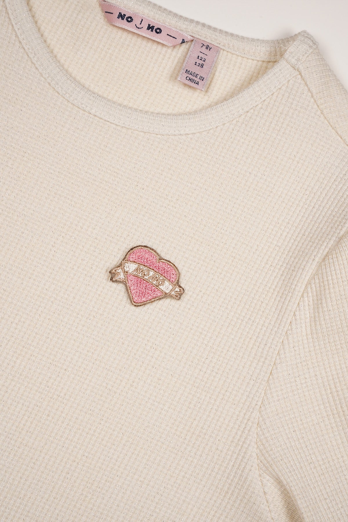 Kyoto Rib Jersey Lurex Tshirt Ivoor