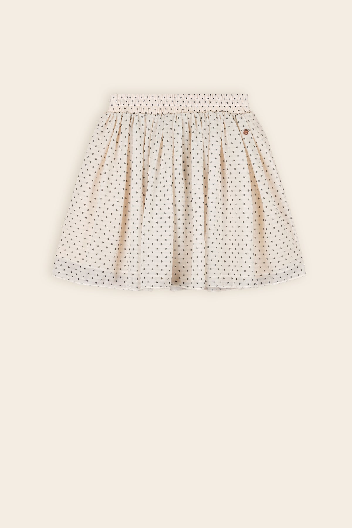 Ninu Hartjes Geprinte Mesh Rok Ivoor