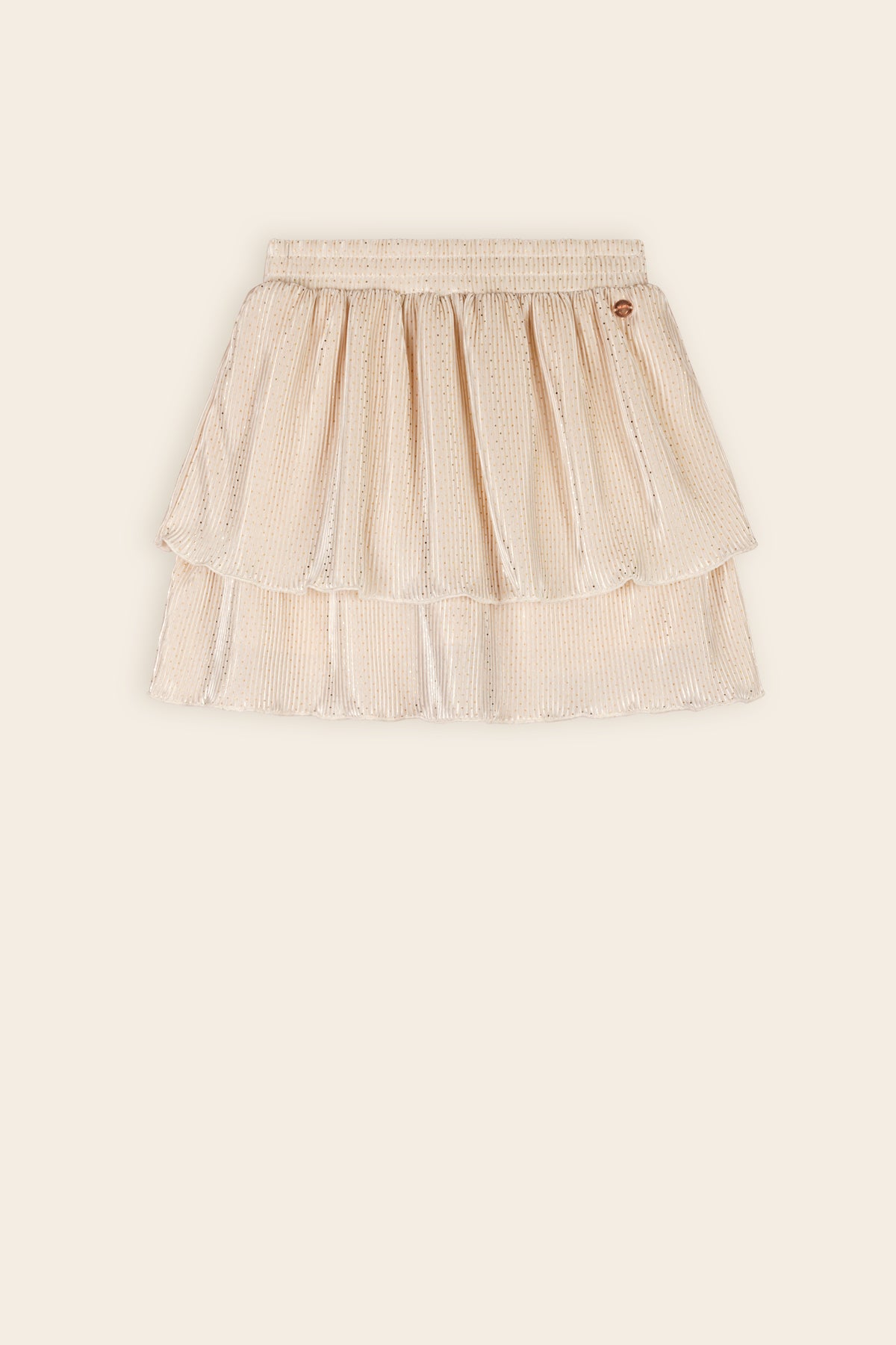 Norah Geprinte Plissee Rok Licht Goud