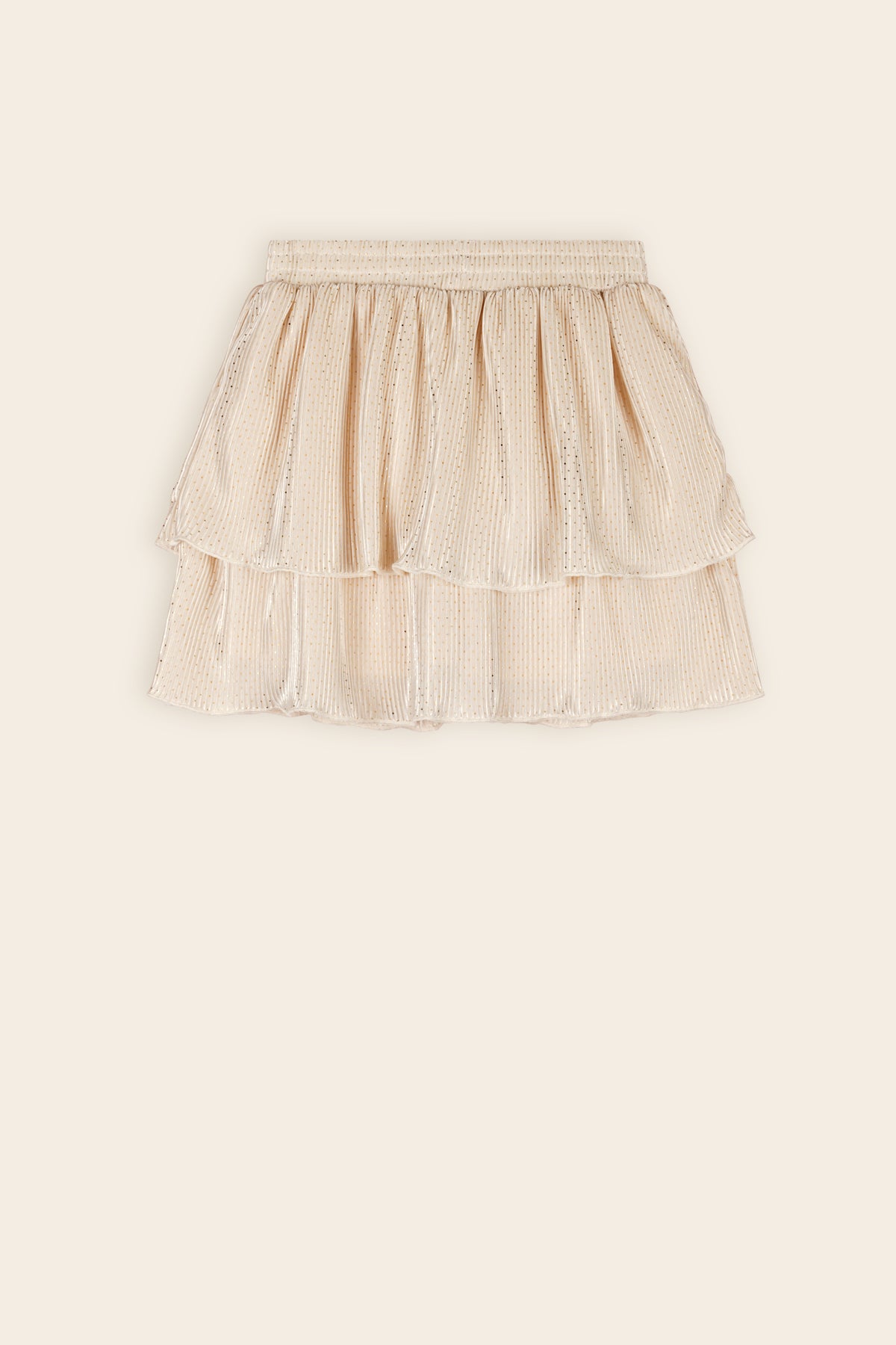 Norah Geprinte Plissee Rok Licht Goud