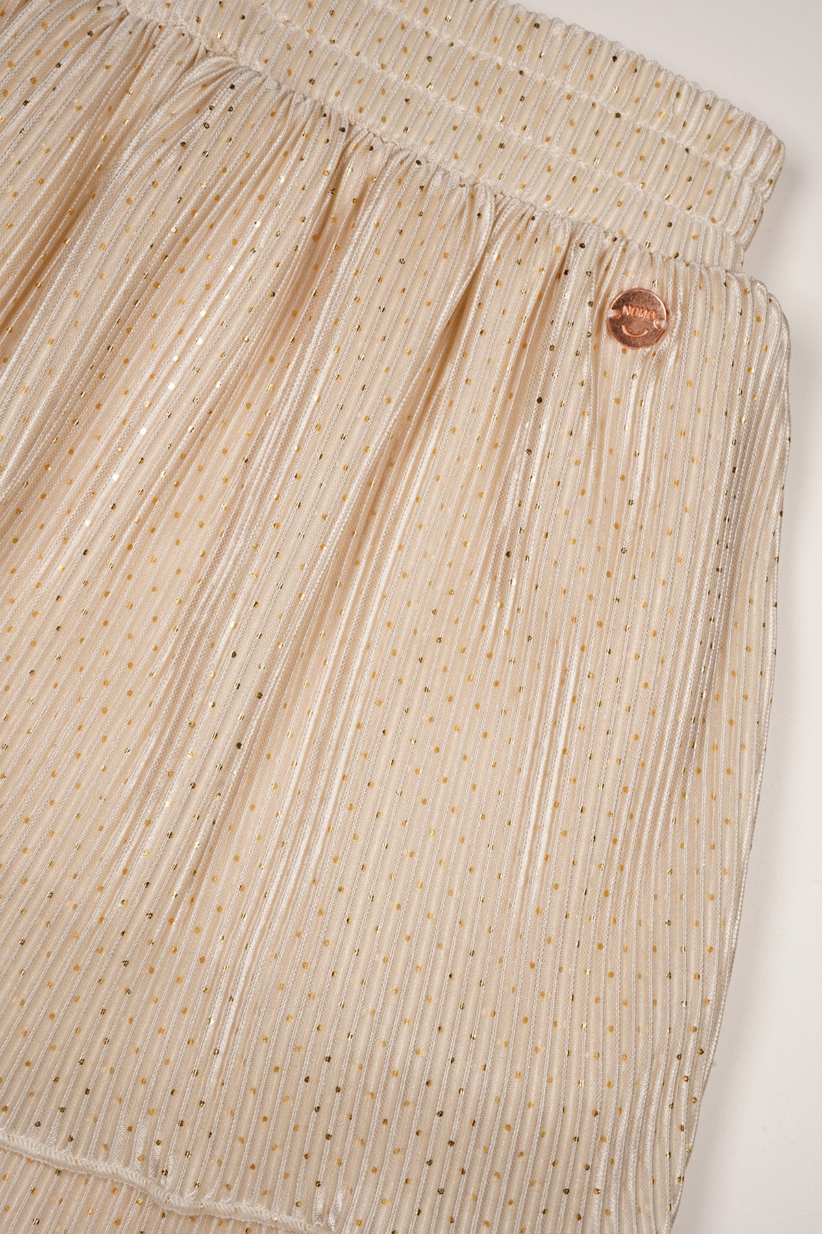 Norah Geprinte Plissee Rok Licht Goud