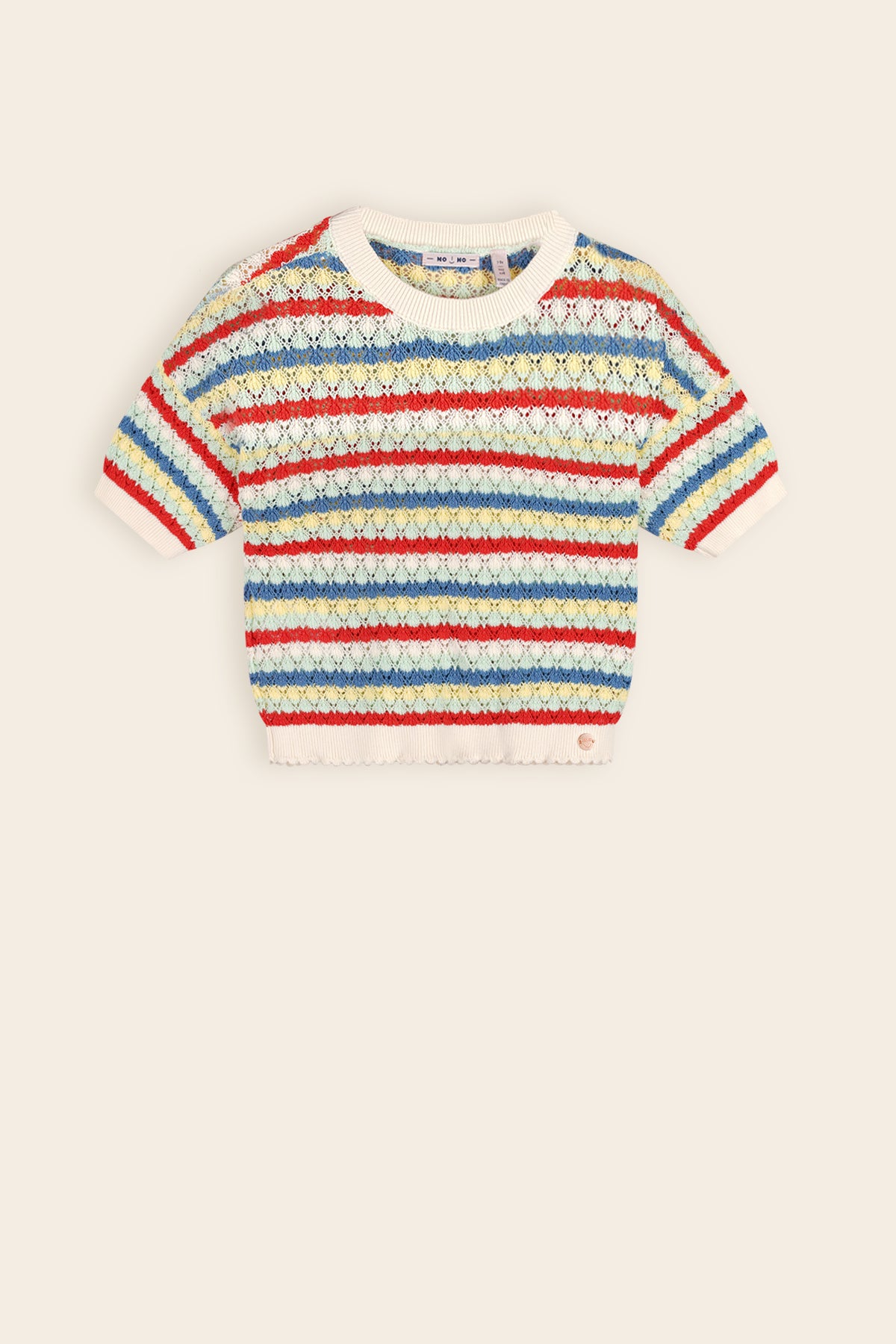 Keya Gebreide Cropped Sweater Ivoor