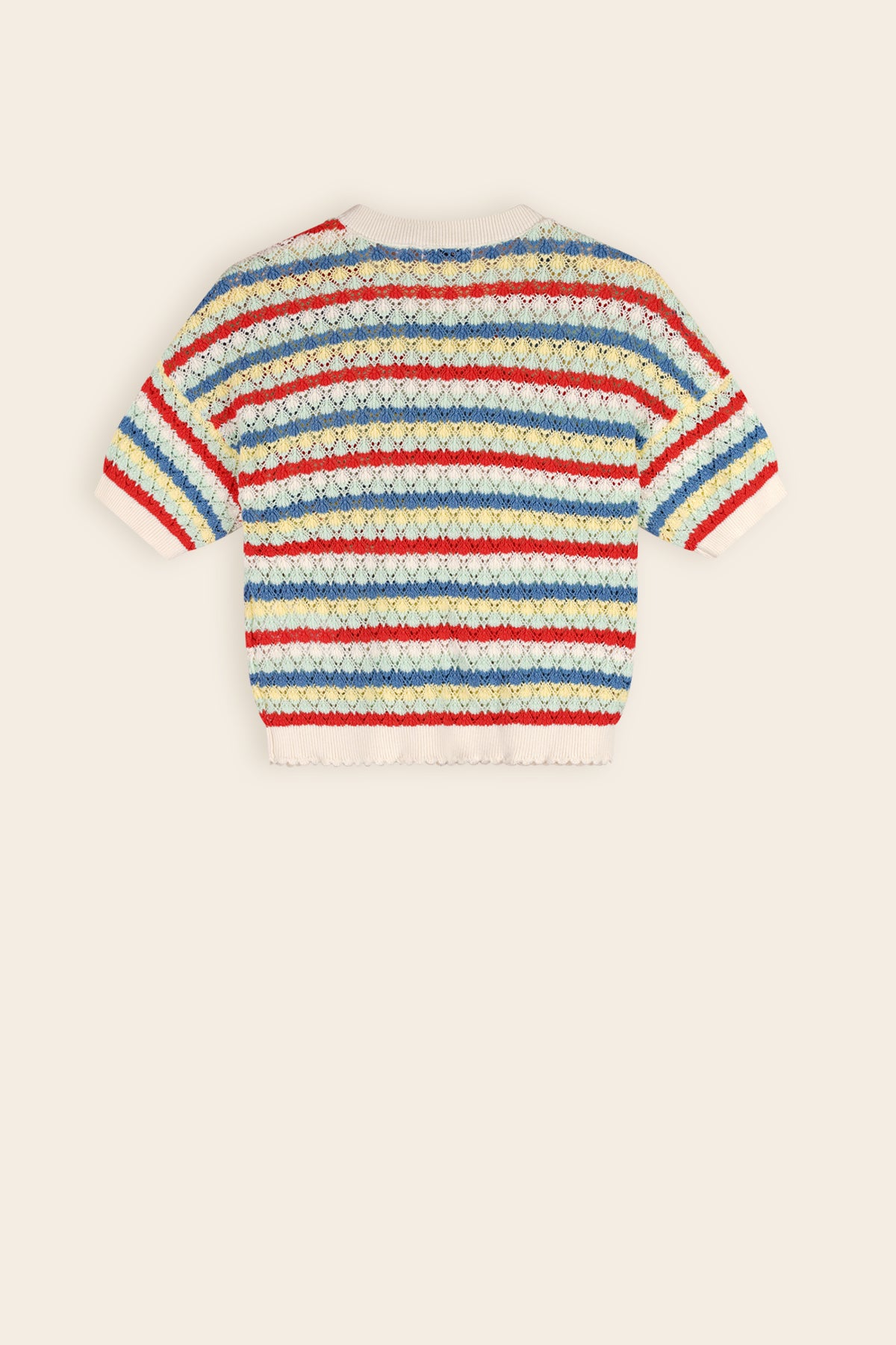 Keya Gebreide Cropped Sweater Ivoor