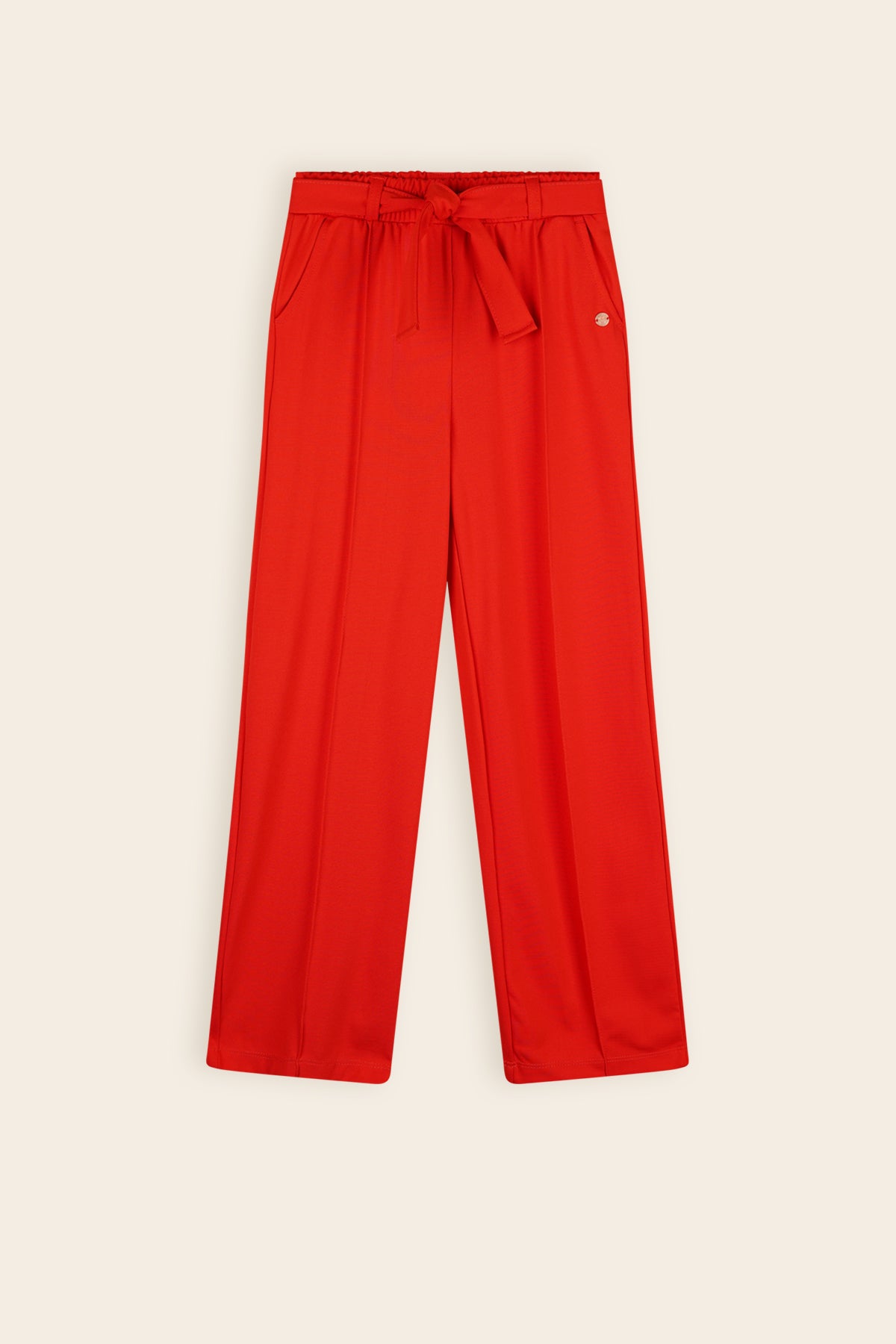 Gestreepte Trui Multikleuren & Palazzo Broek Rood