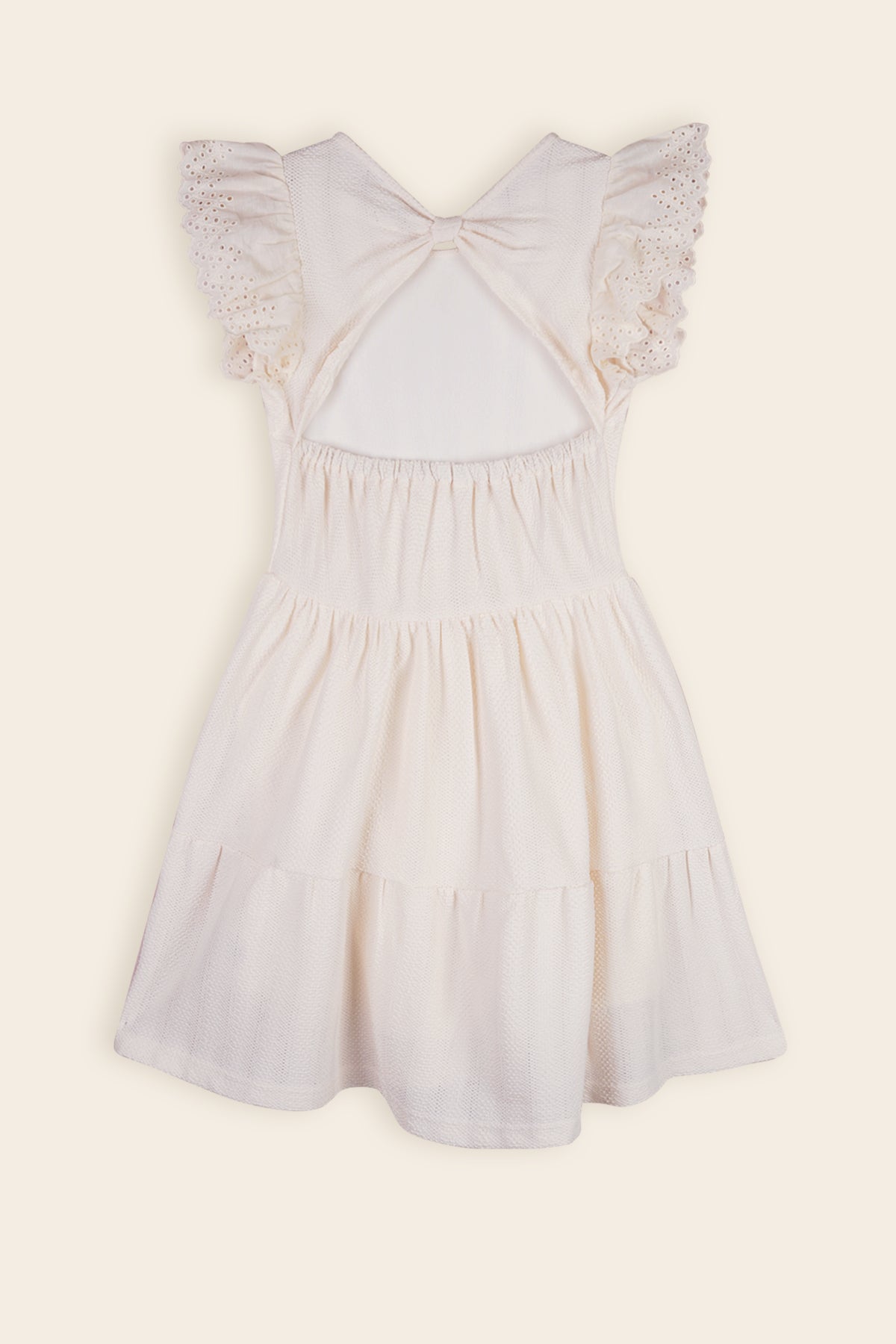 Milia Jersey Jurk Ivoor