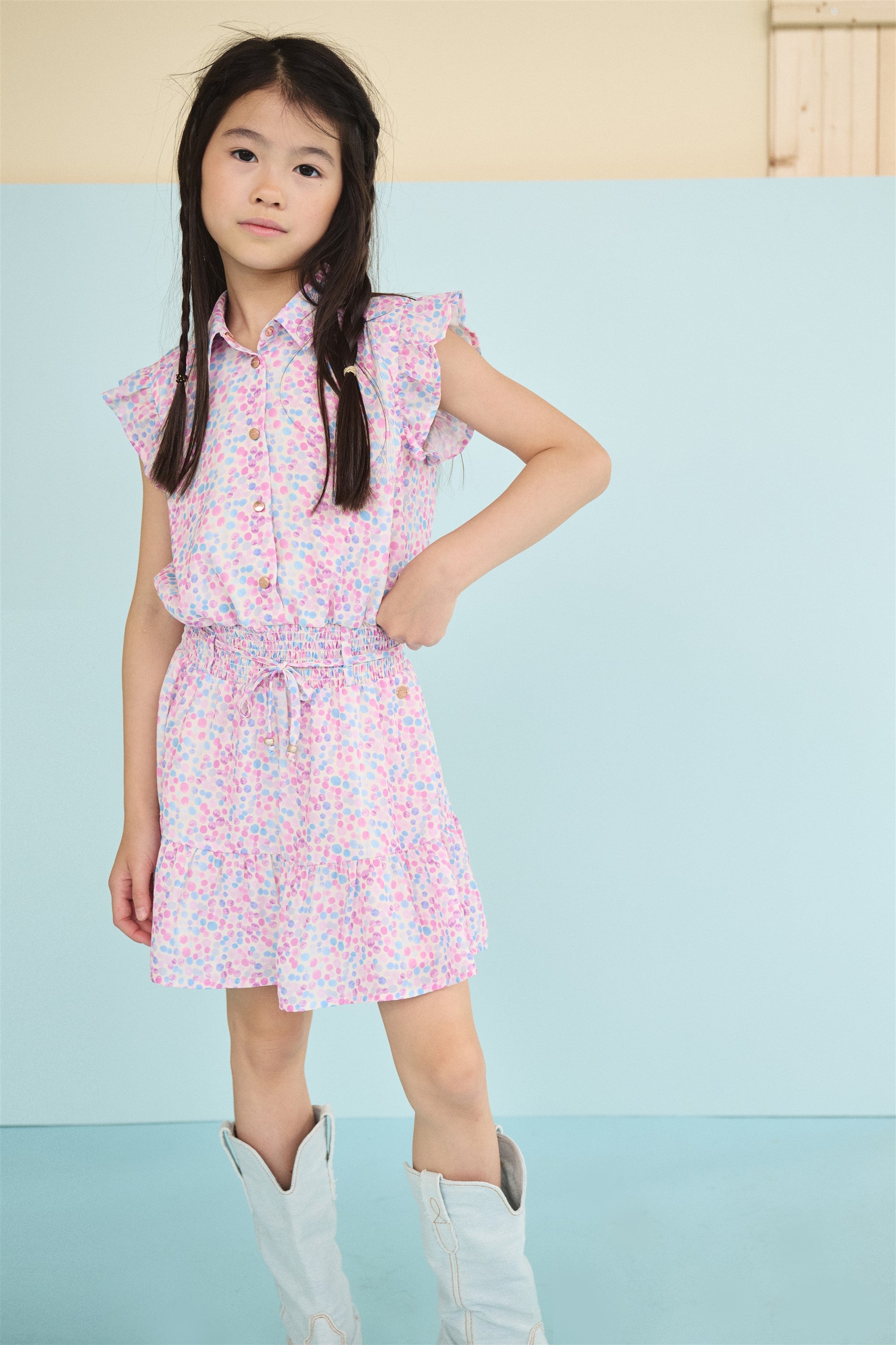 Minou Printed Dress Blue