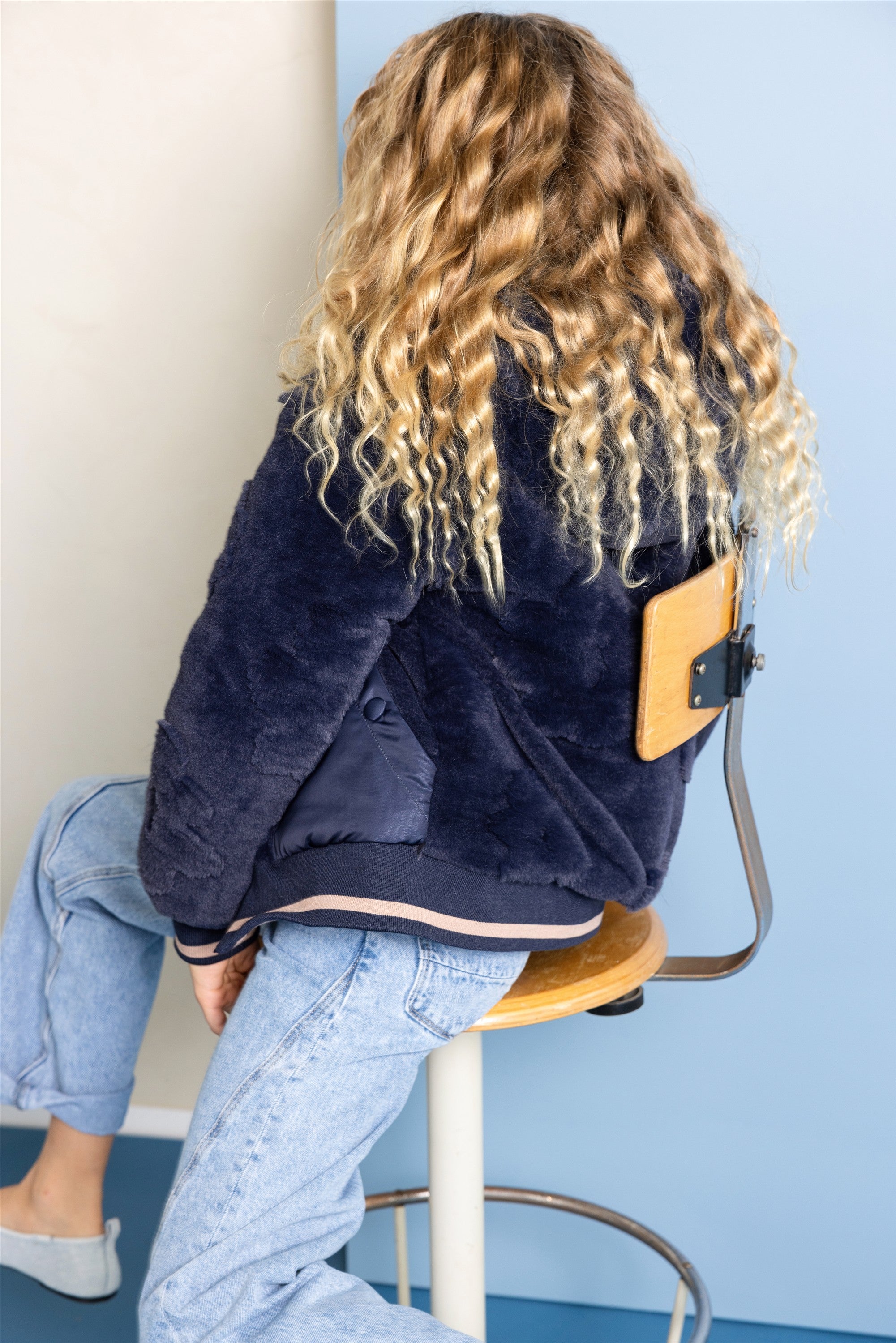 Bomby Reversible Winterjas Navy