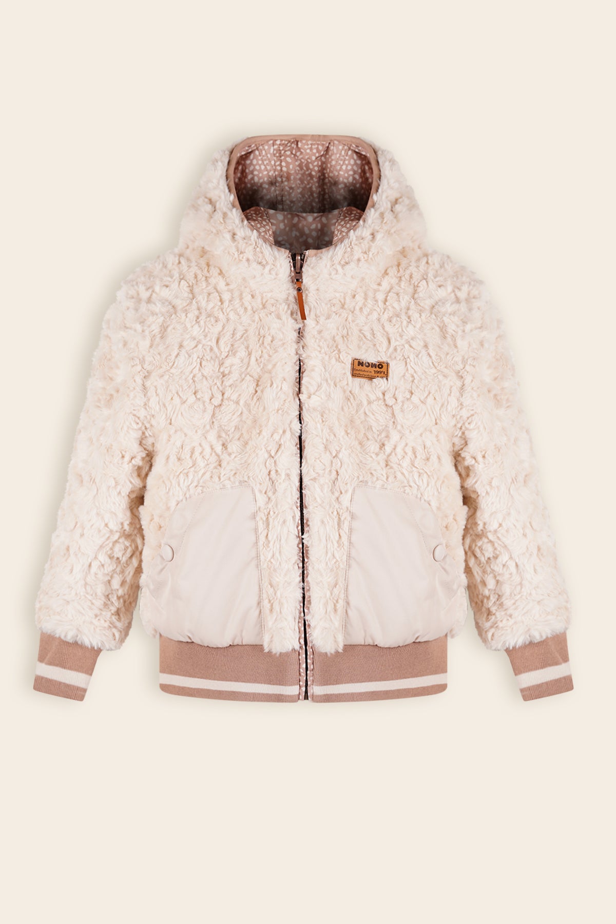Bomby Reversible Winterjas Ivoor