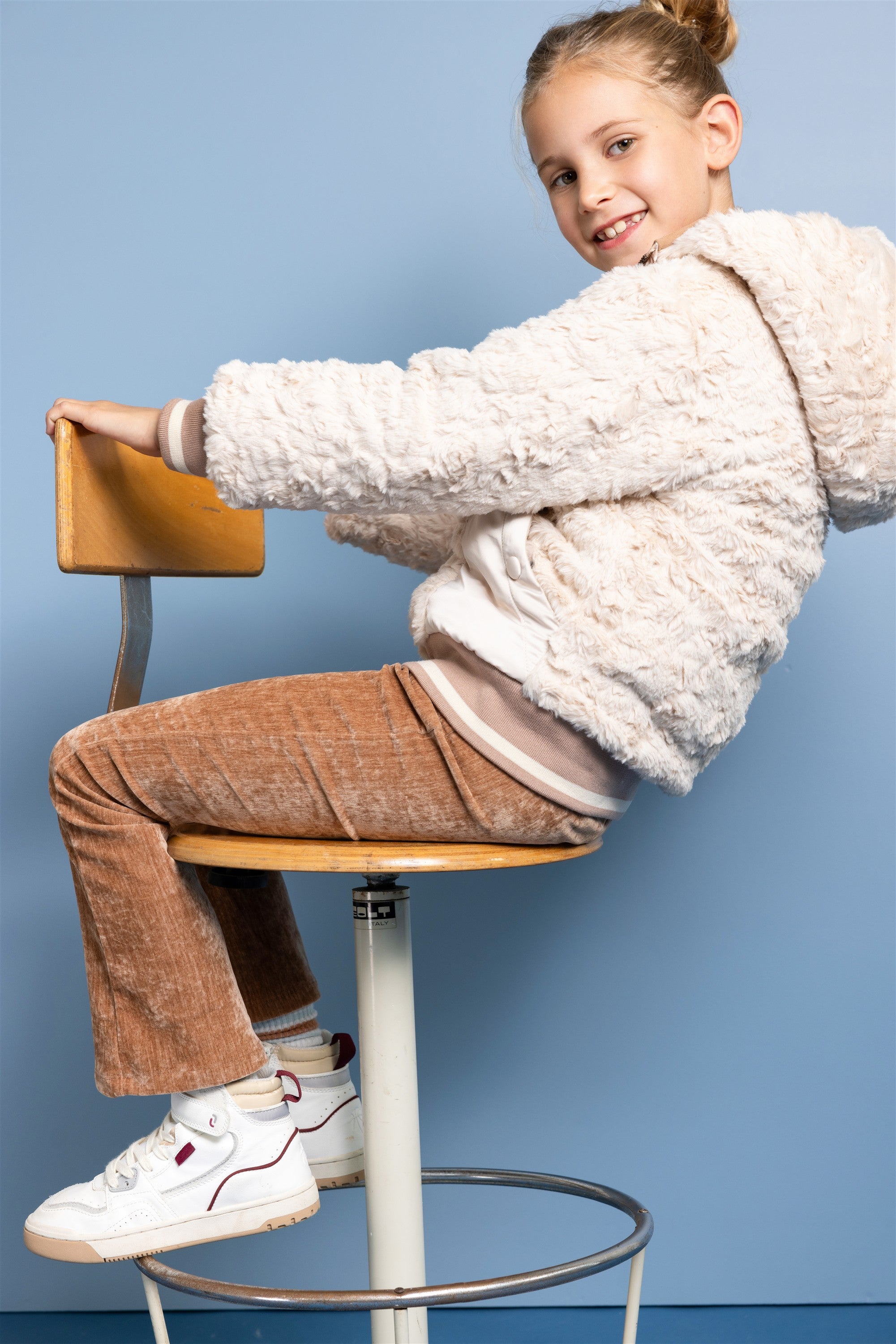 Bomby Reversible Winterjas Ivoor