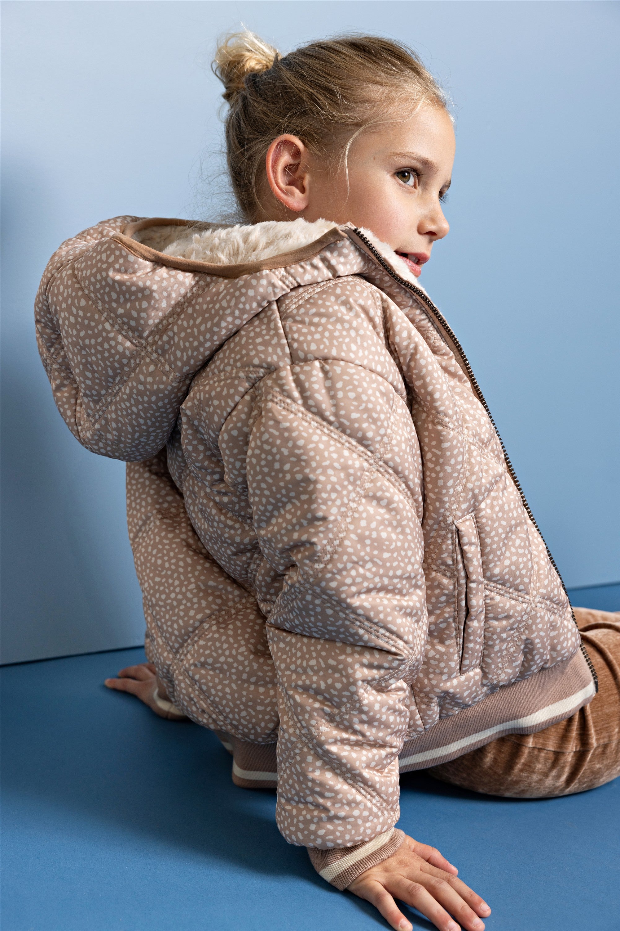 Bomby Reversible Winterjas Ivoor