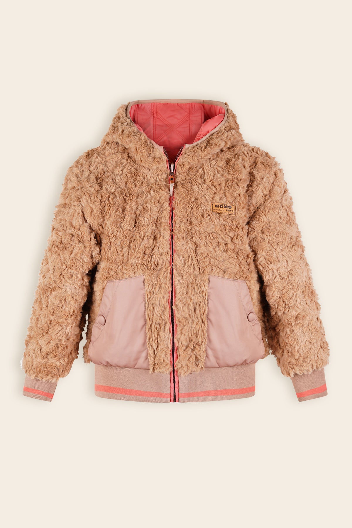 Bomby Reversible Winterjas Koraal