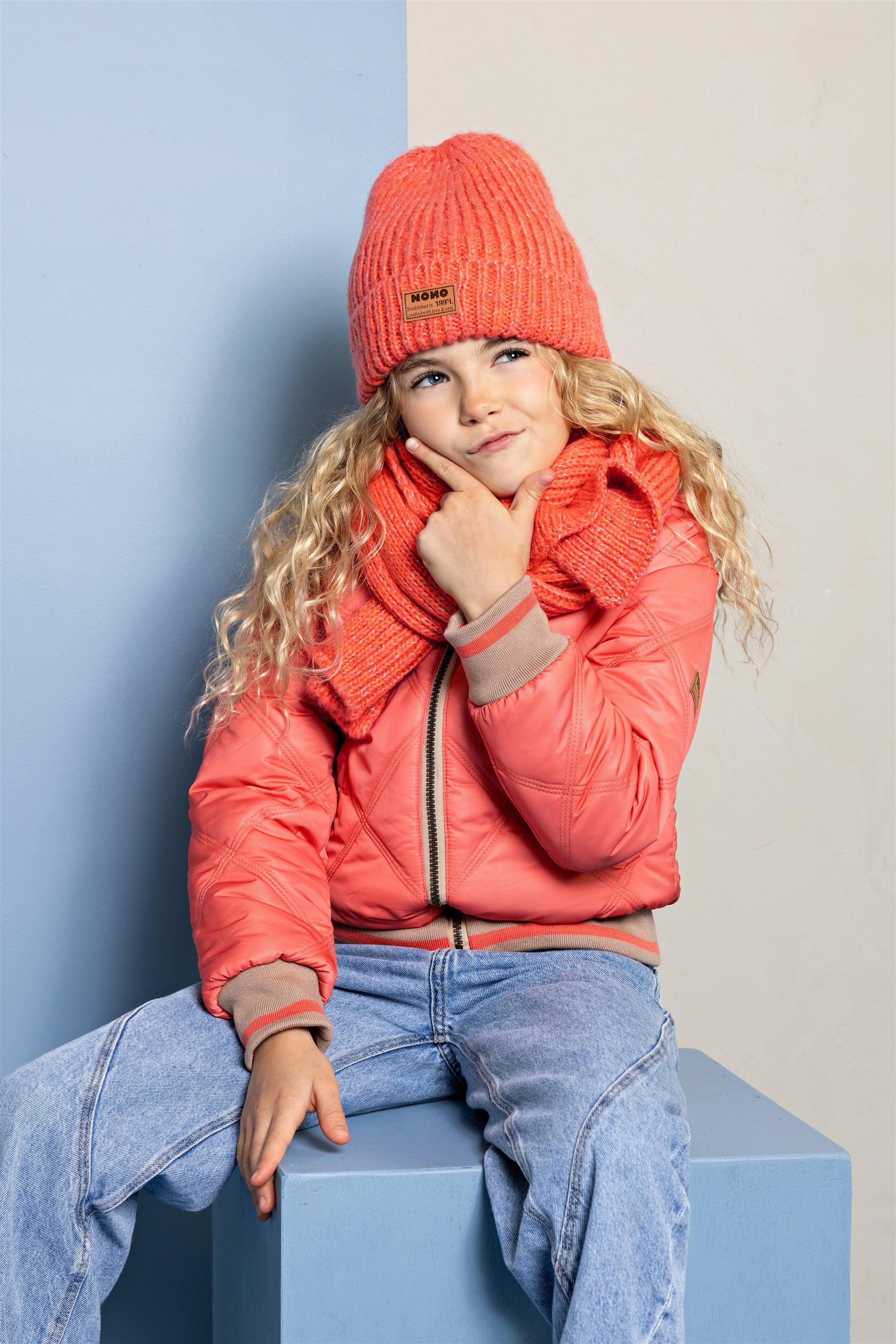 Bomby Reversible Winterjas Koraal