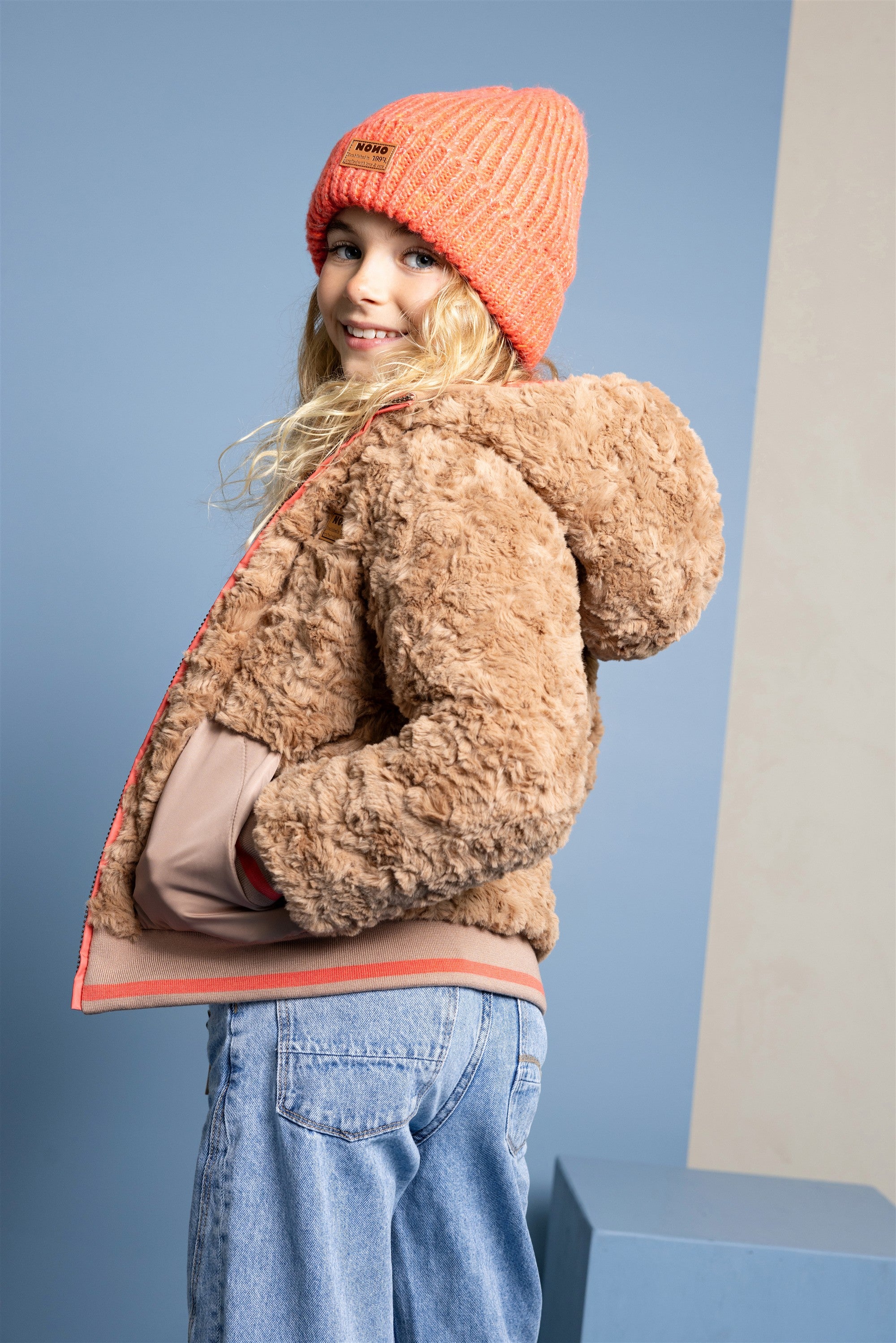 Bomby Reversible Winterjas Koraal