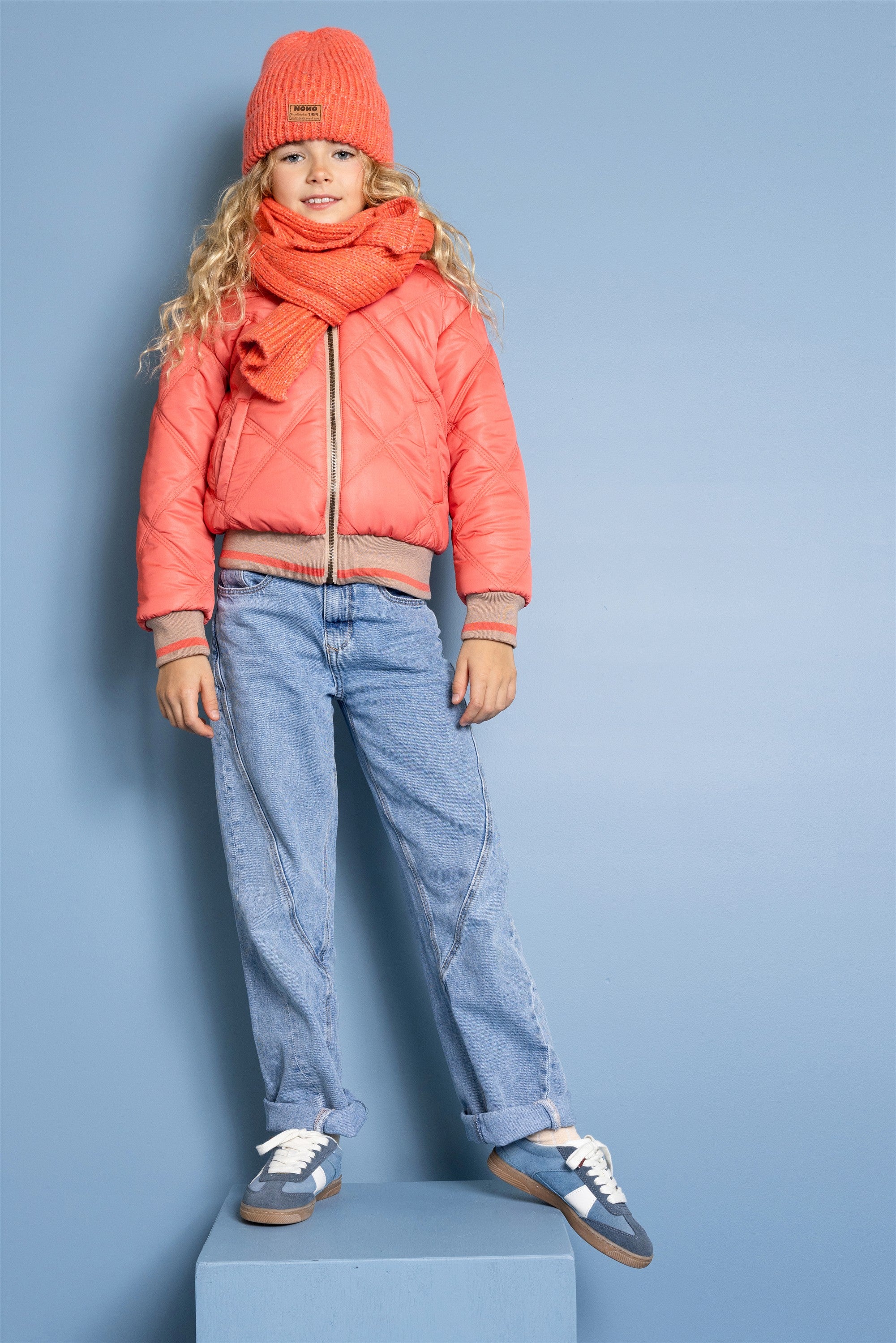 Bomby Reversible Winterjas Koraal