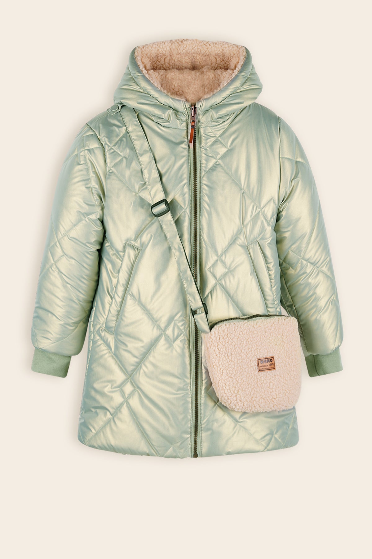 Betty Reversible Winterjas met Tasje Groen