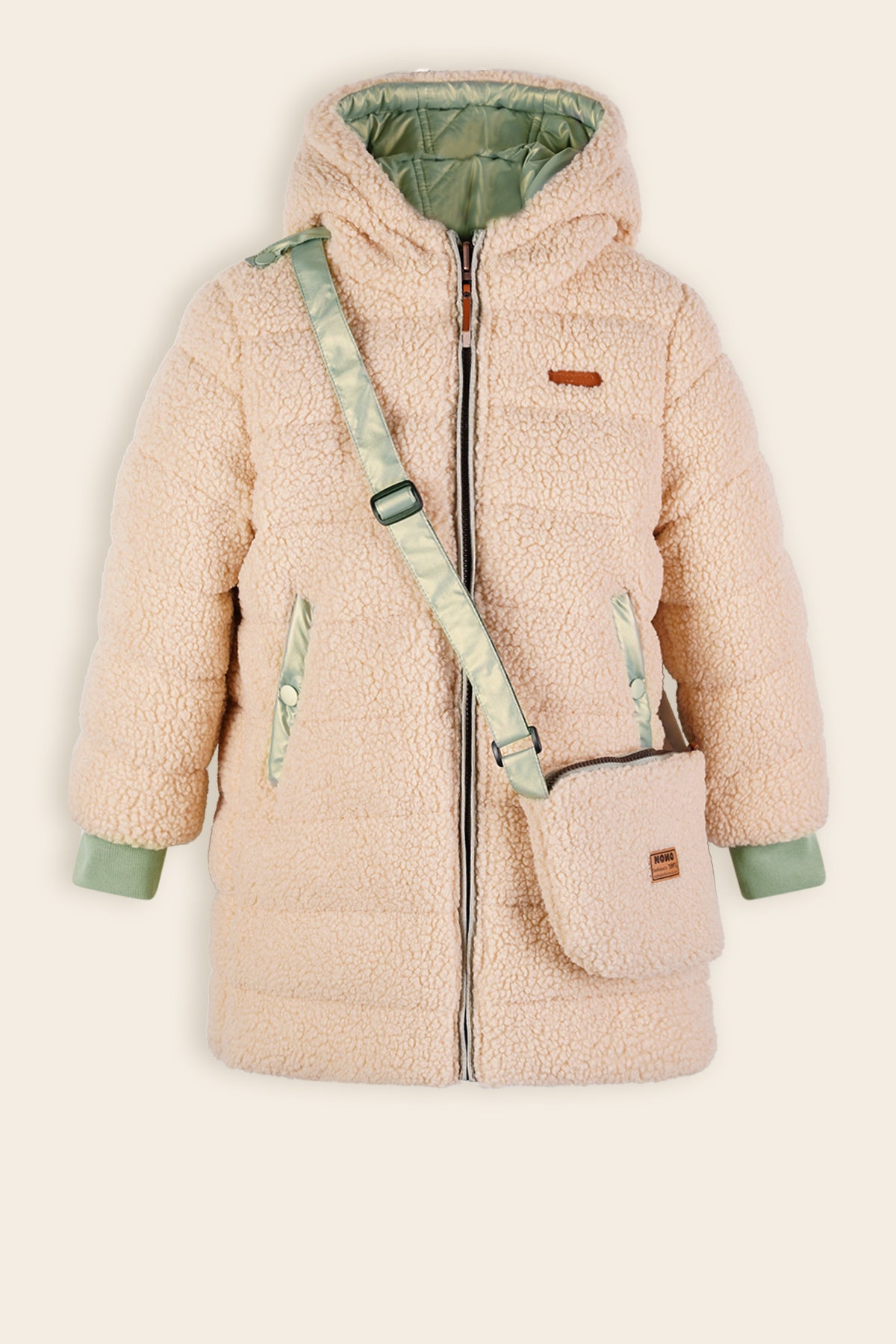 Betty Reversible Winterjas met Tasje Groen