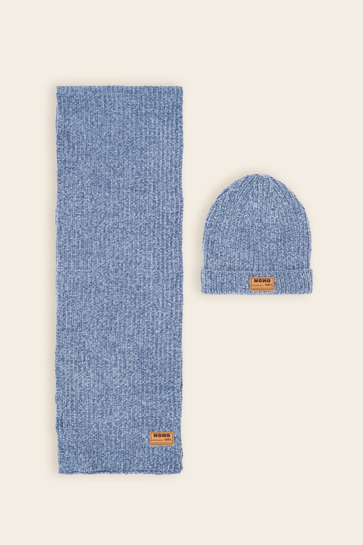 Rana Sjaal en Muts Set Blauw