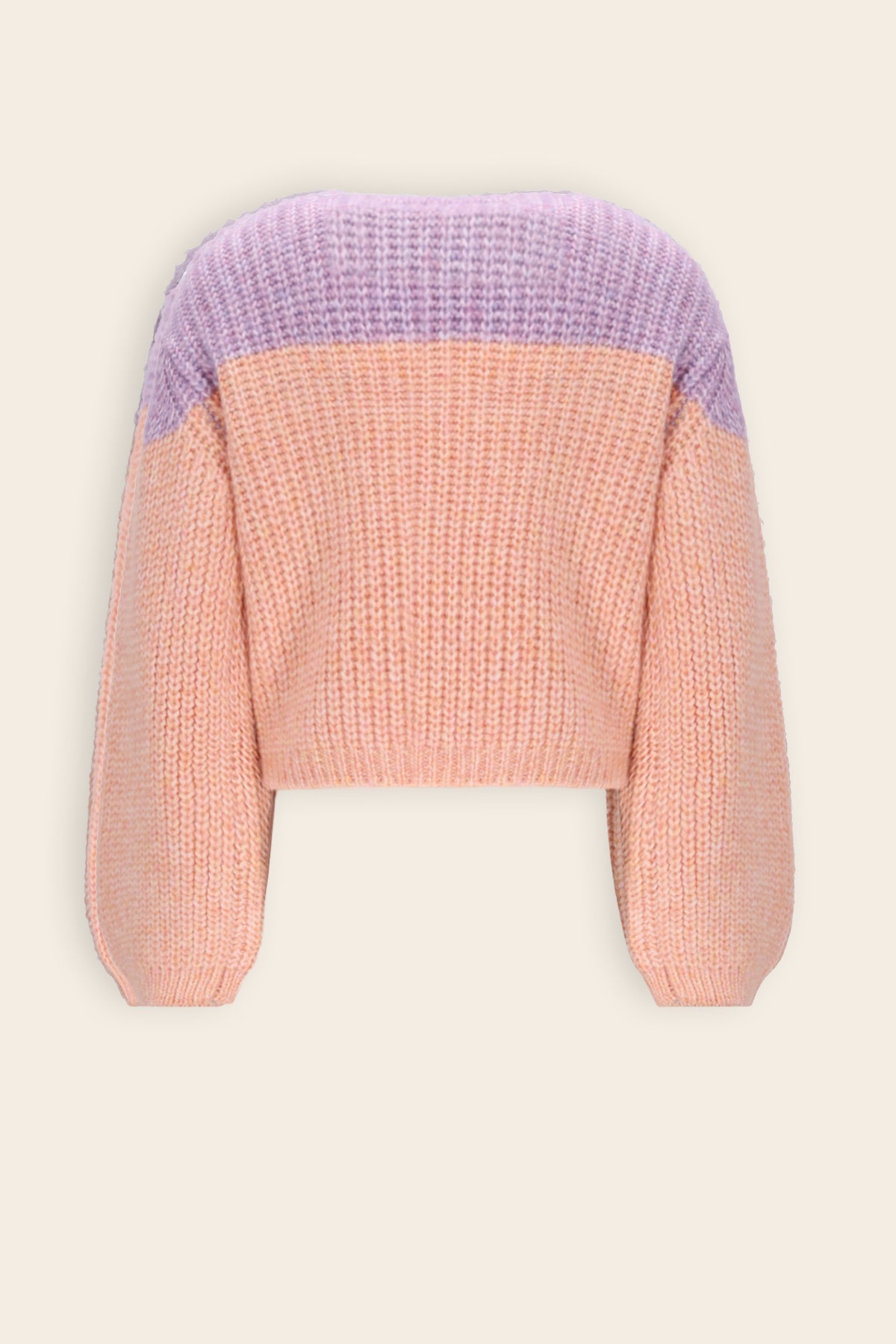 Kem Colorblock Trui Lila/Oranje