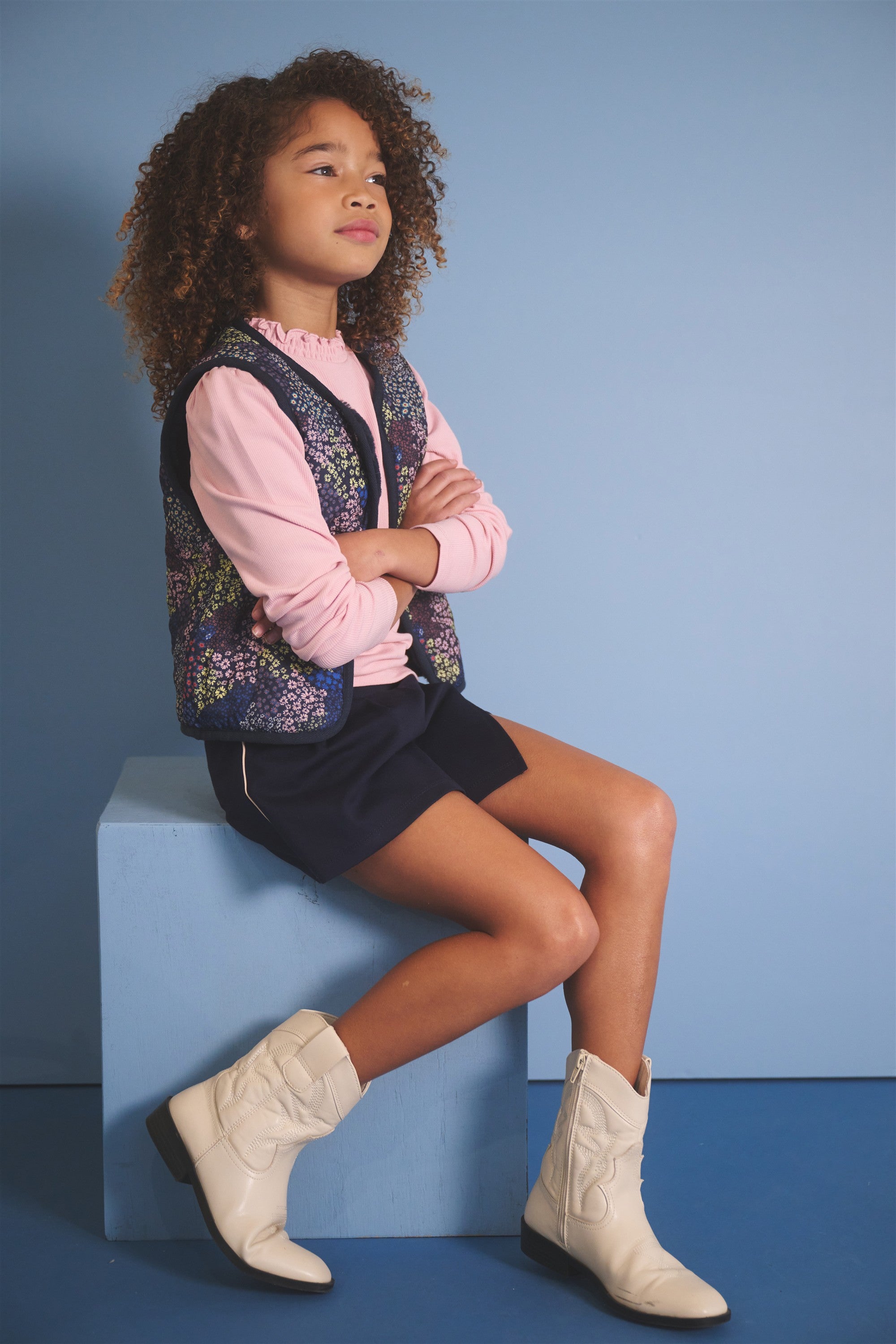 Katya Reversible Gilet Donkerblauw