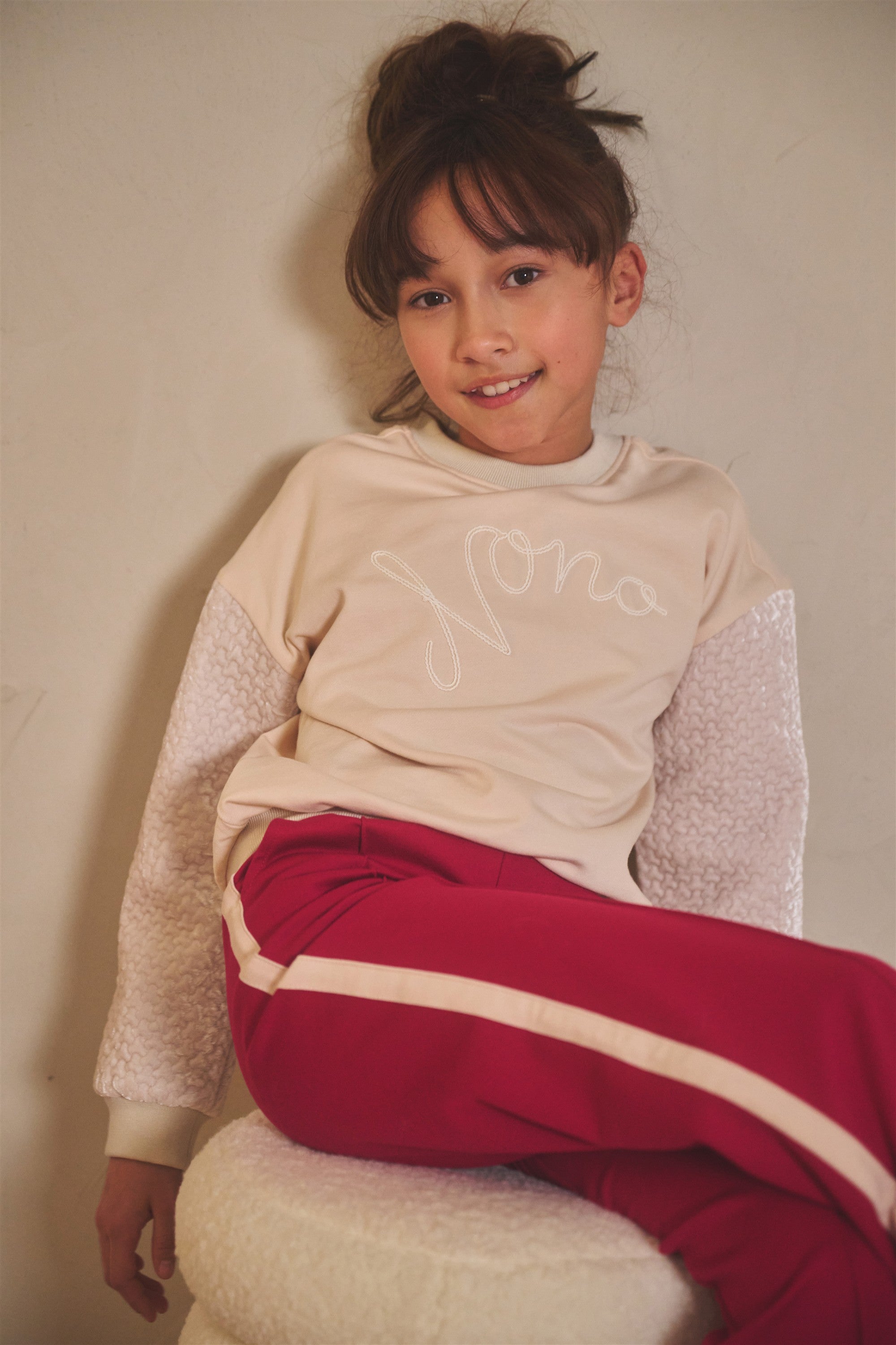 Konono Sweater Velvet Ivoor
