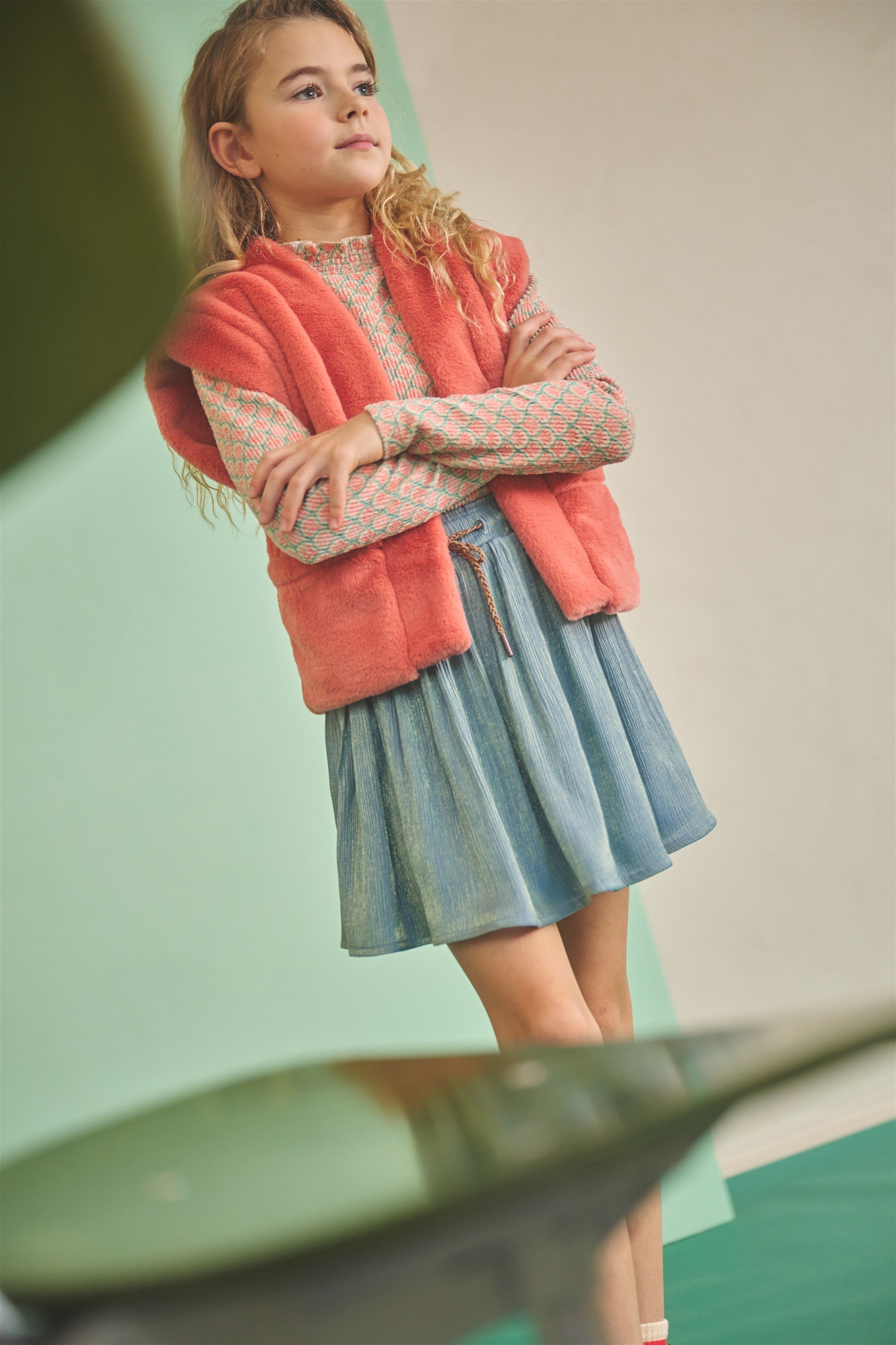 Kila Fur Gilet Roze