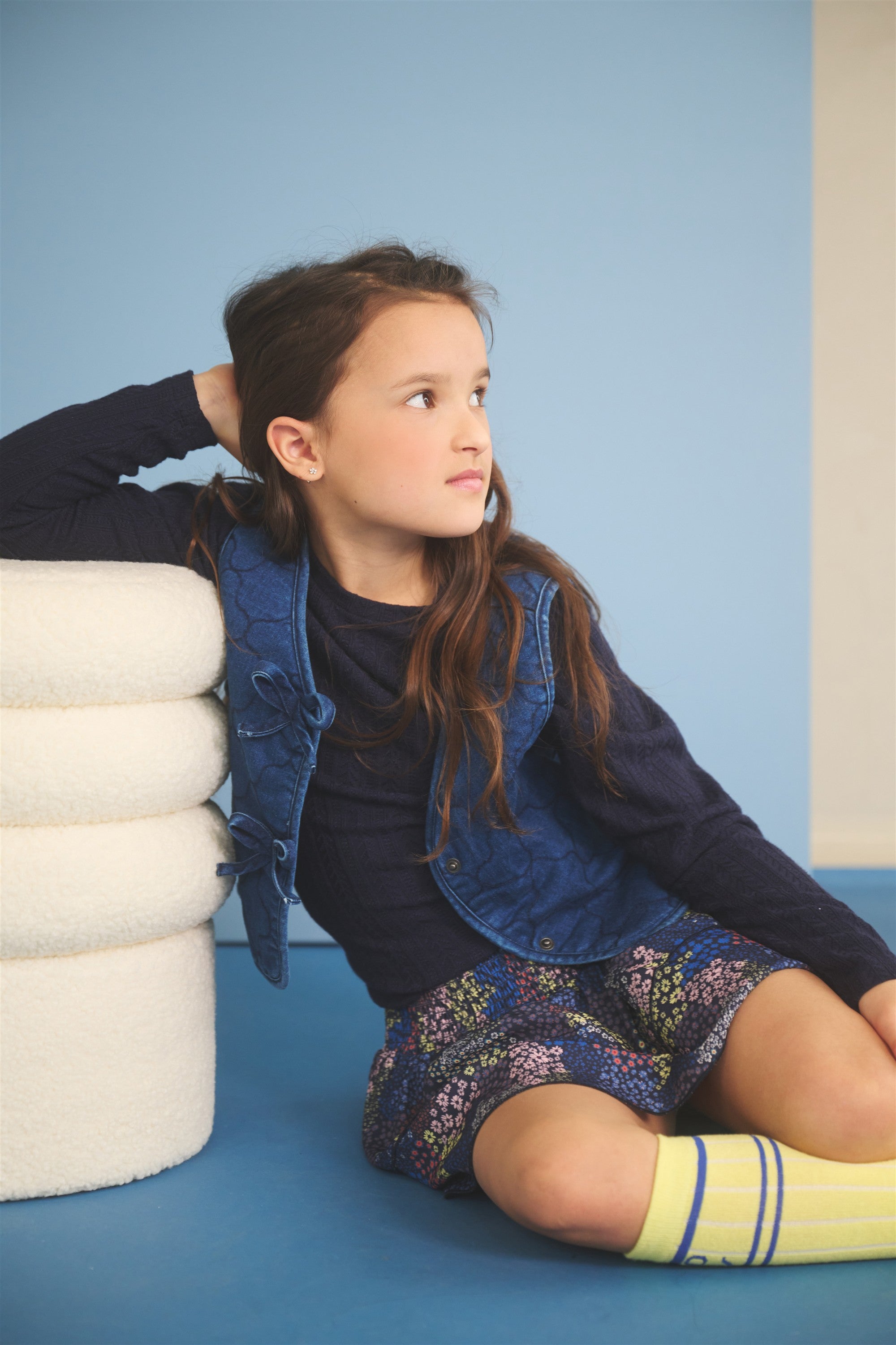 Kiva Fancy Top Donkerblauw