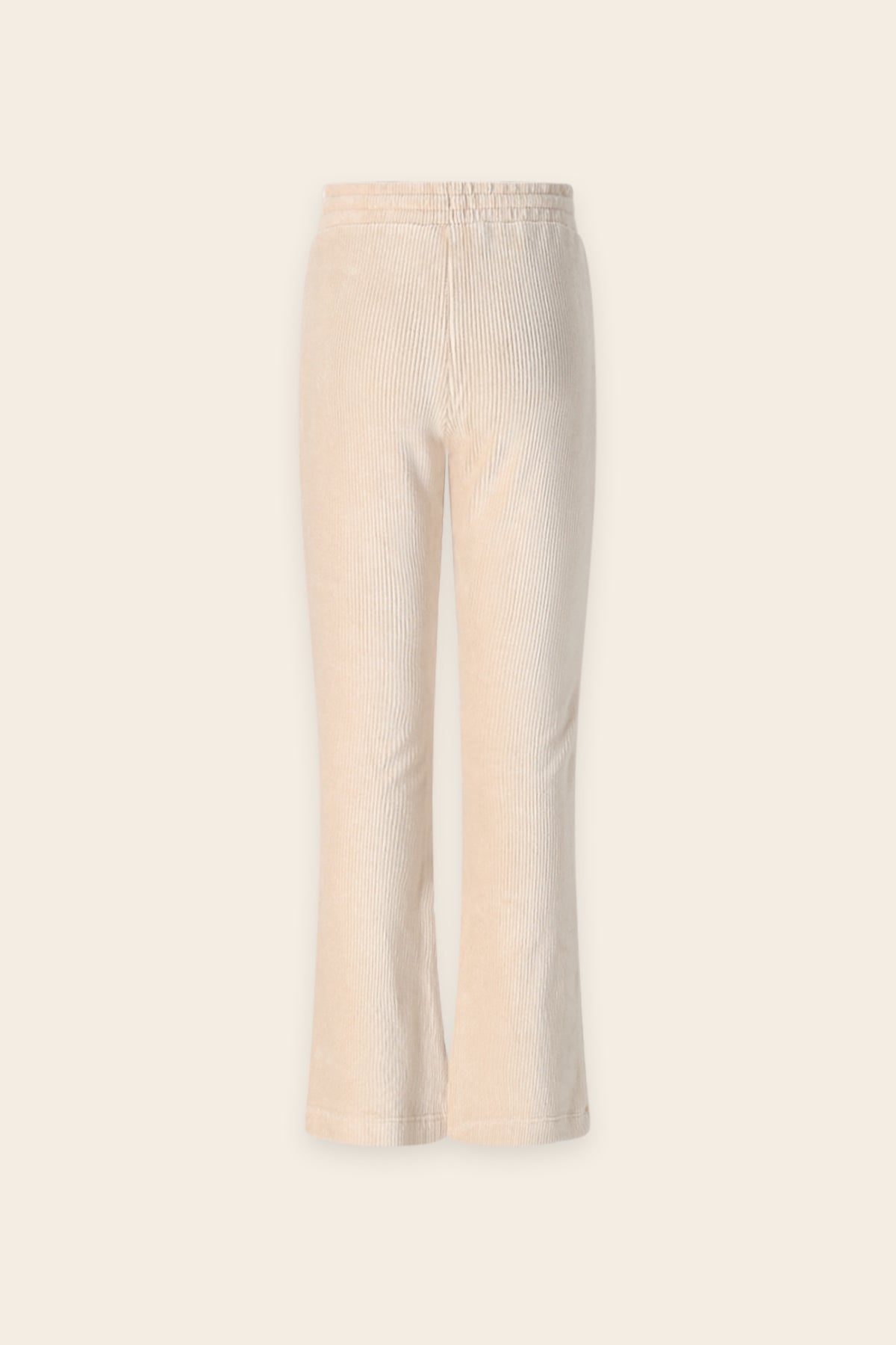 Sady Flared Zachte Stretchy Rib Broek Ivoor