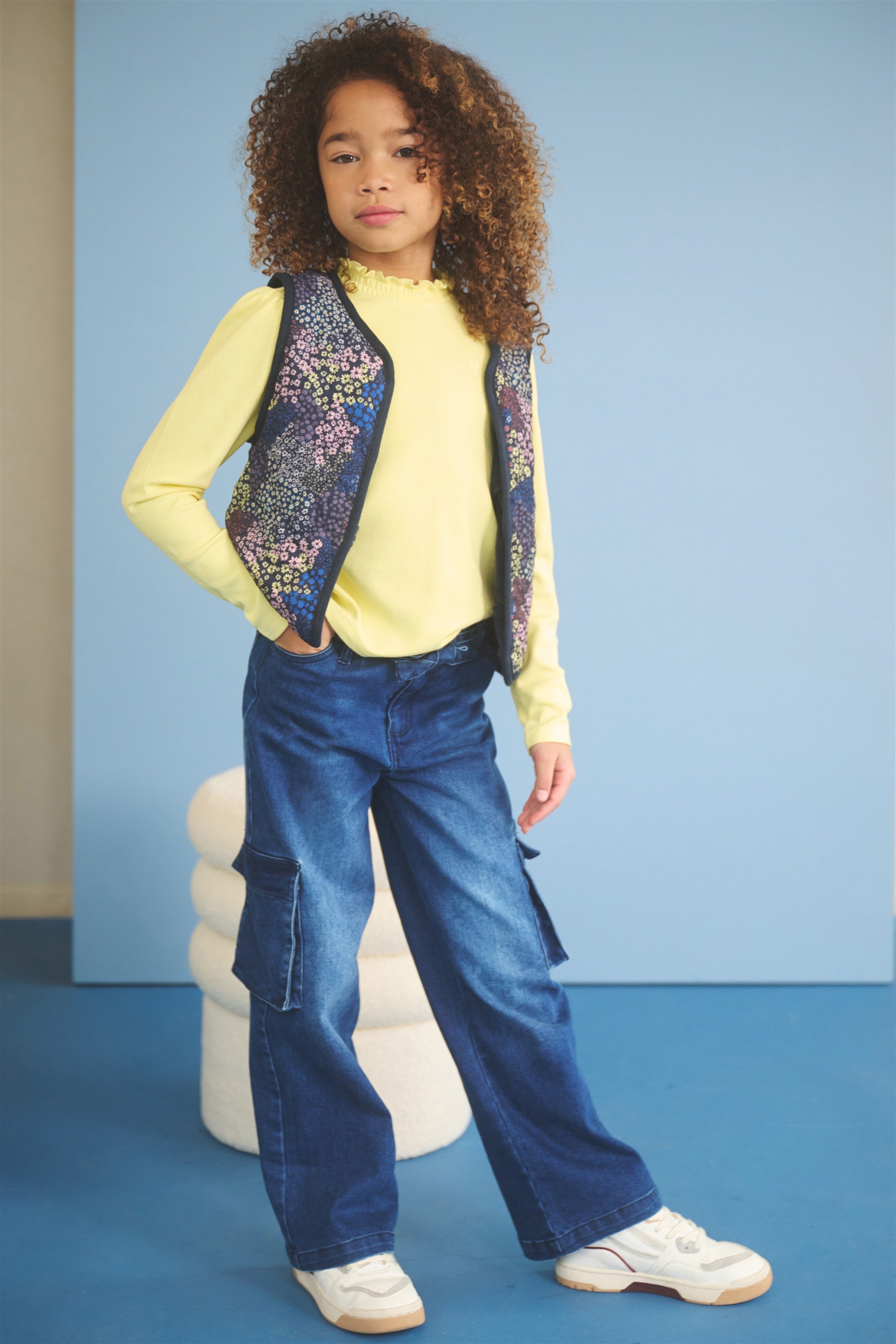 Saar Denim Cargo Broek Blauw