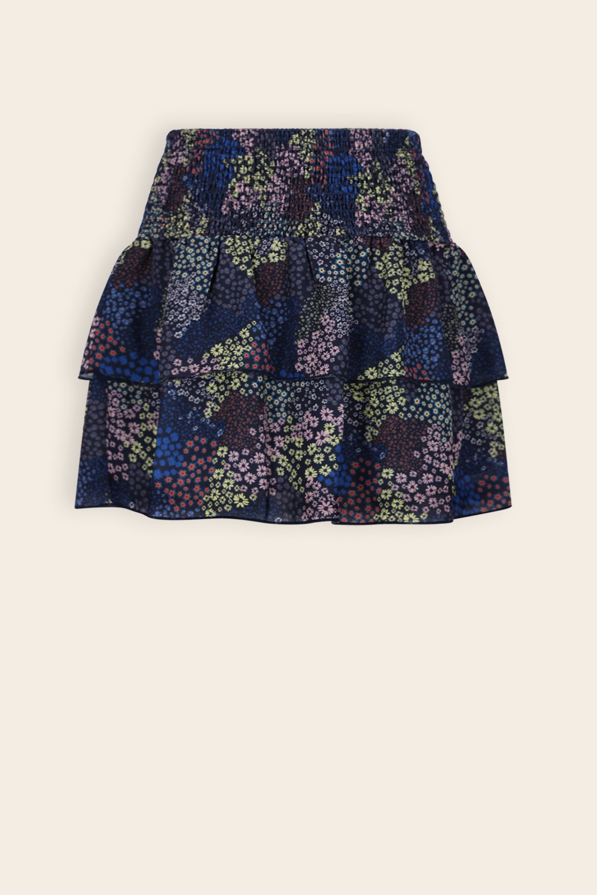 Nika Gesmokte Rok Donkerblauw