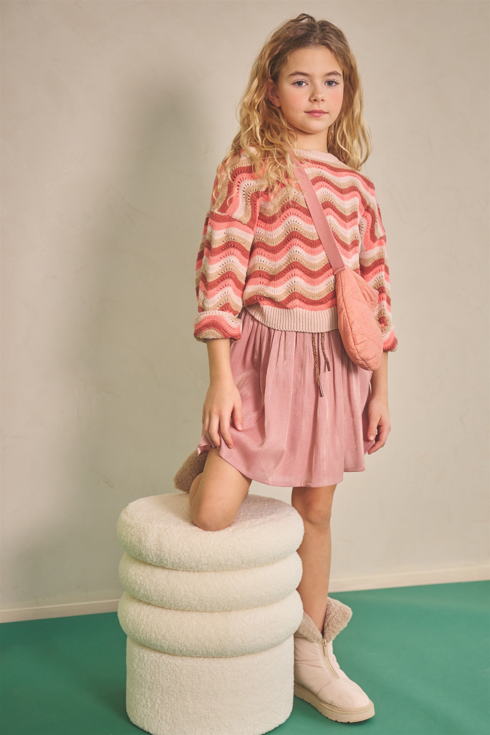 Nele Voile Rok Roze