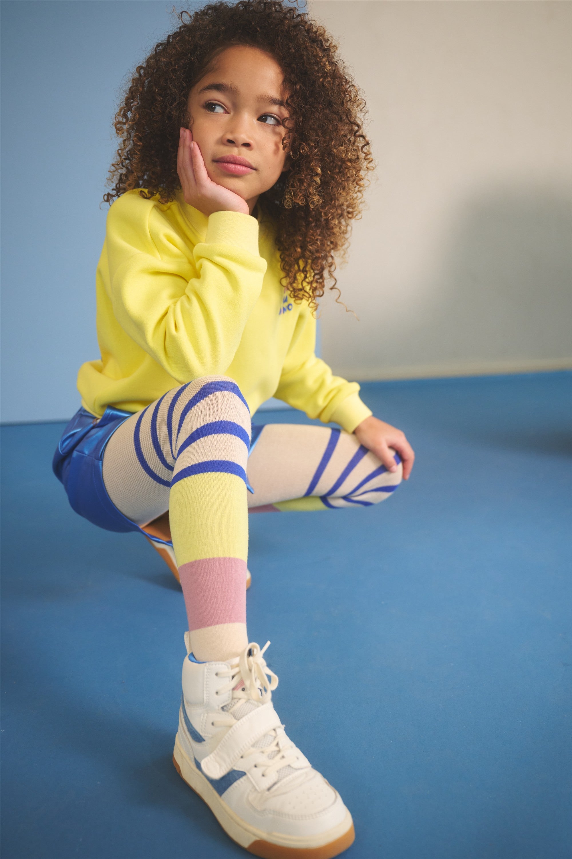 Rachel Gestreepte Maillot Geel