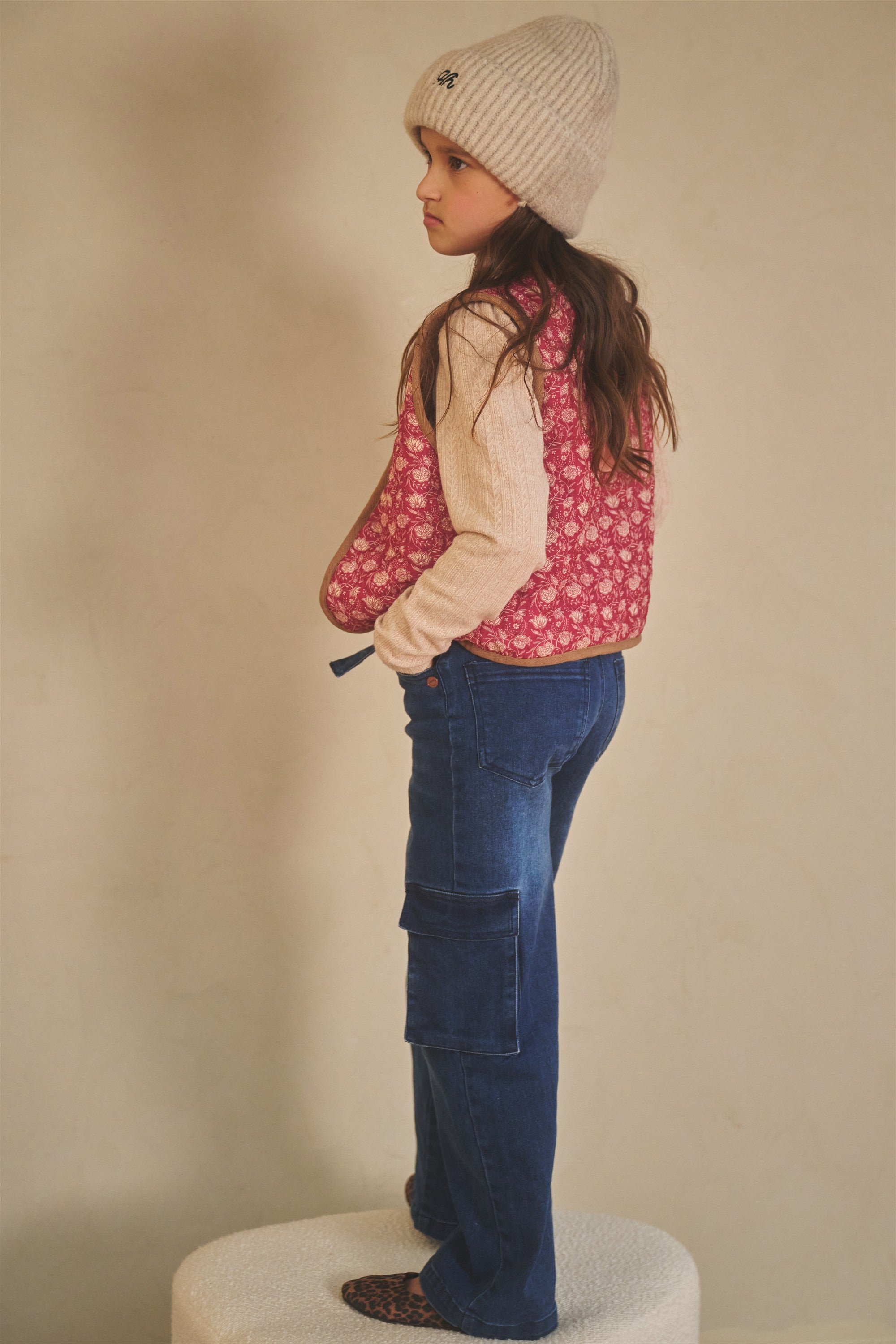 Katya Reversible Gilet Donkerroze