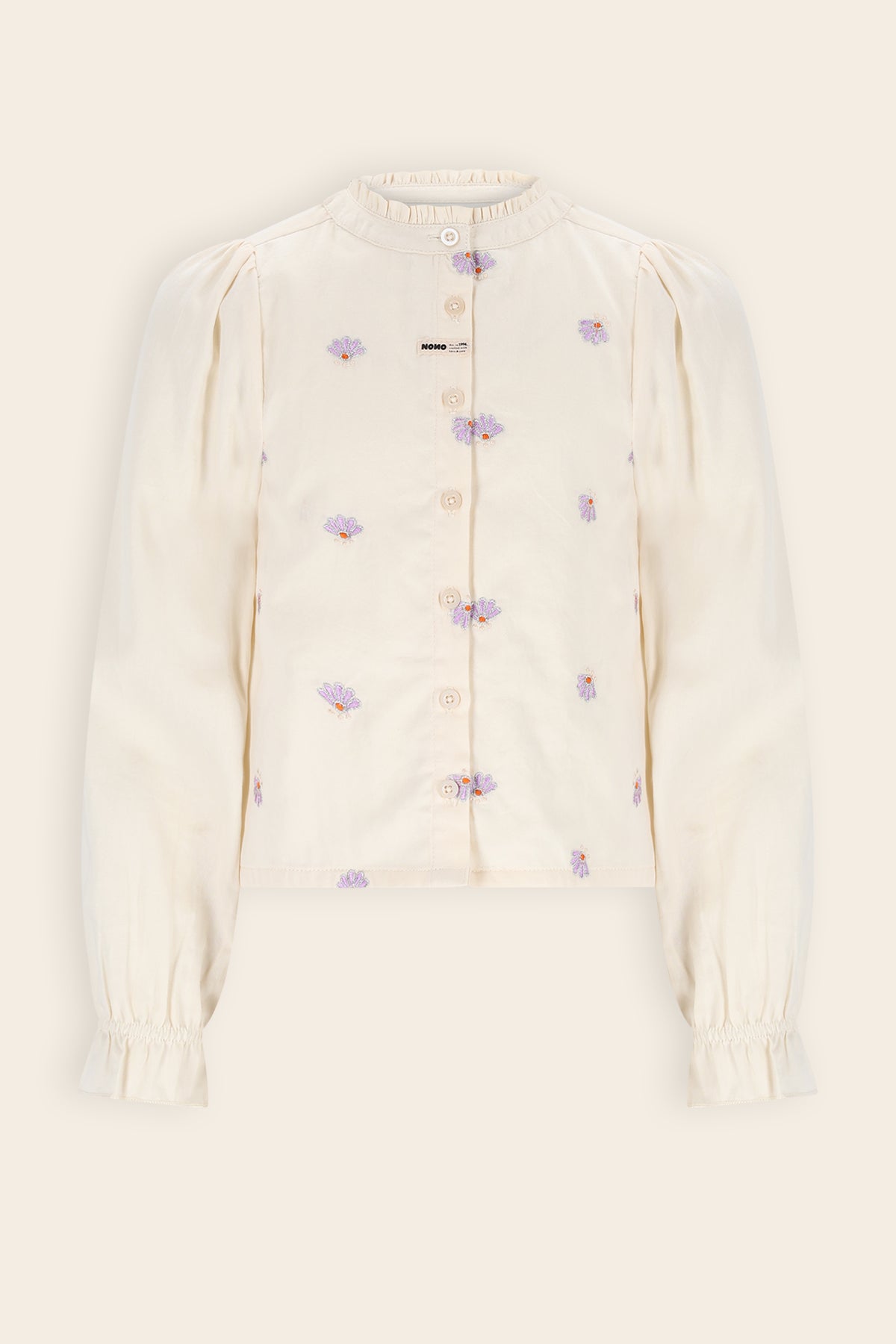 Trevis Geborduurde Blouse Ivoor