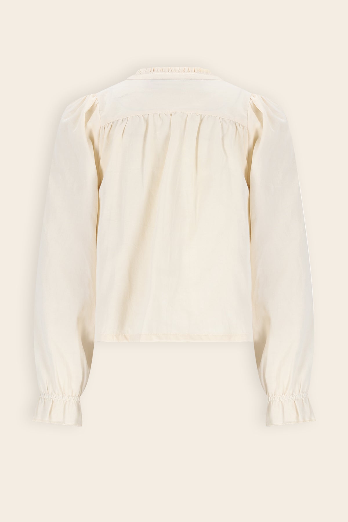 Trevis Geborduurde Blouse Ivoor