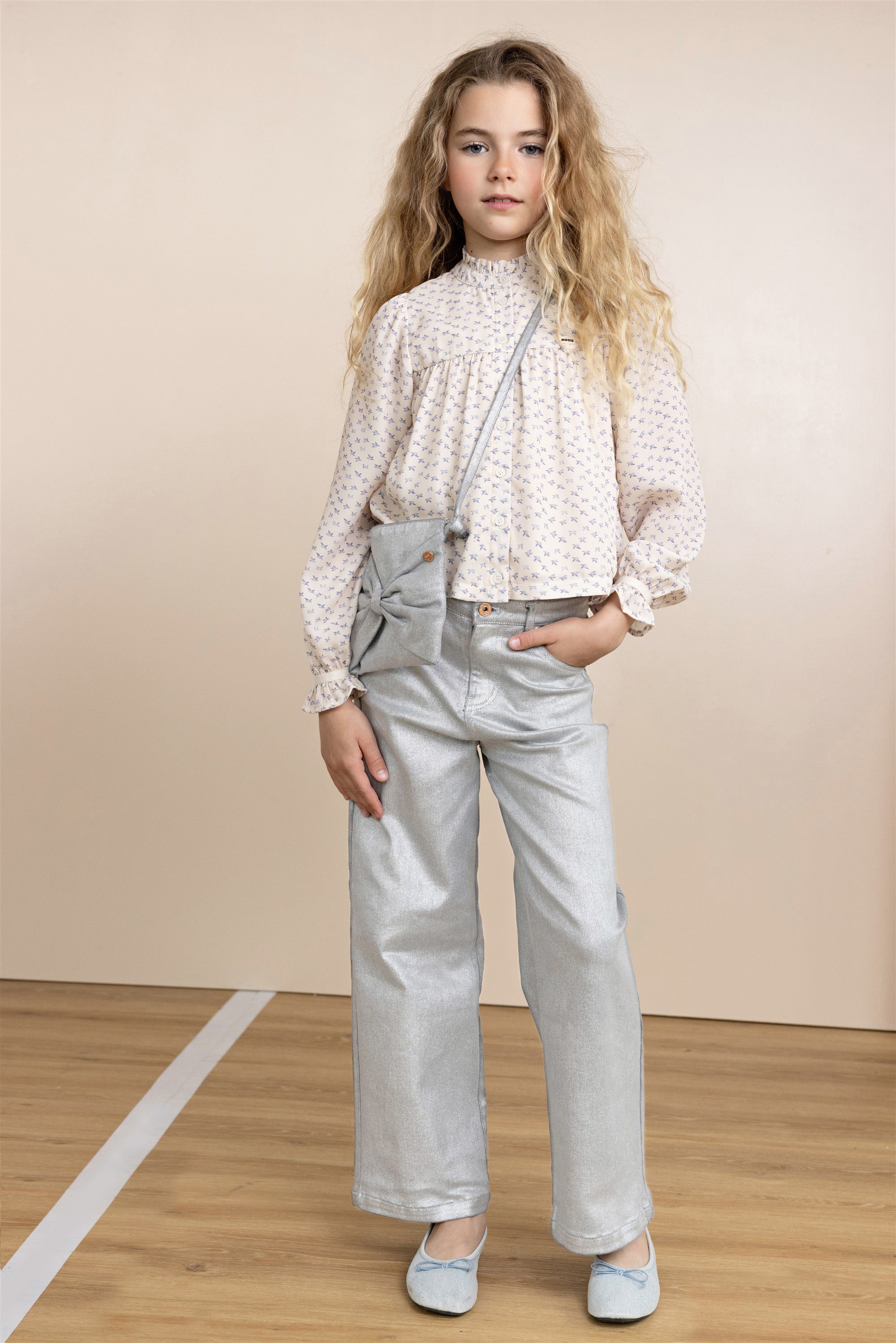 Tekla Geprinte Blouse Ivoor